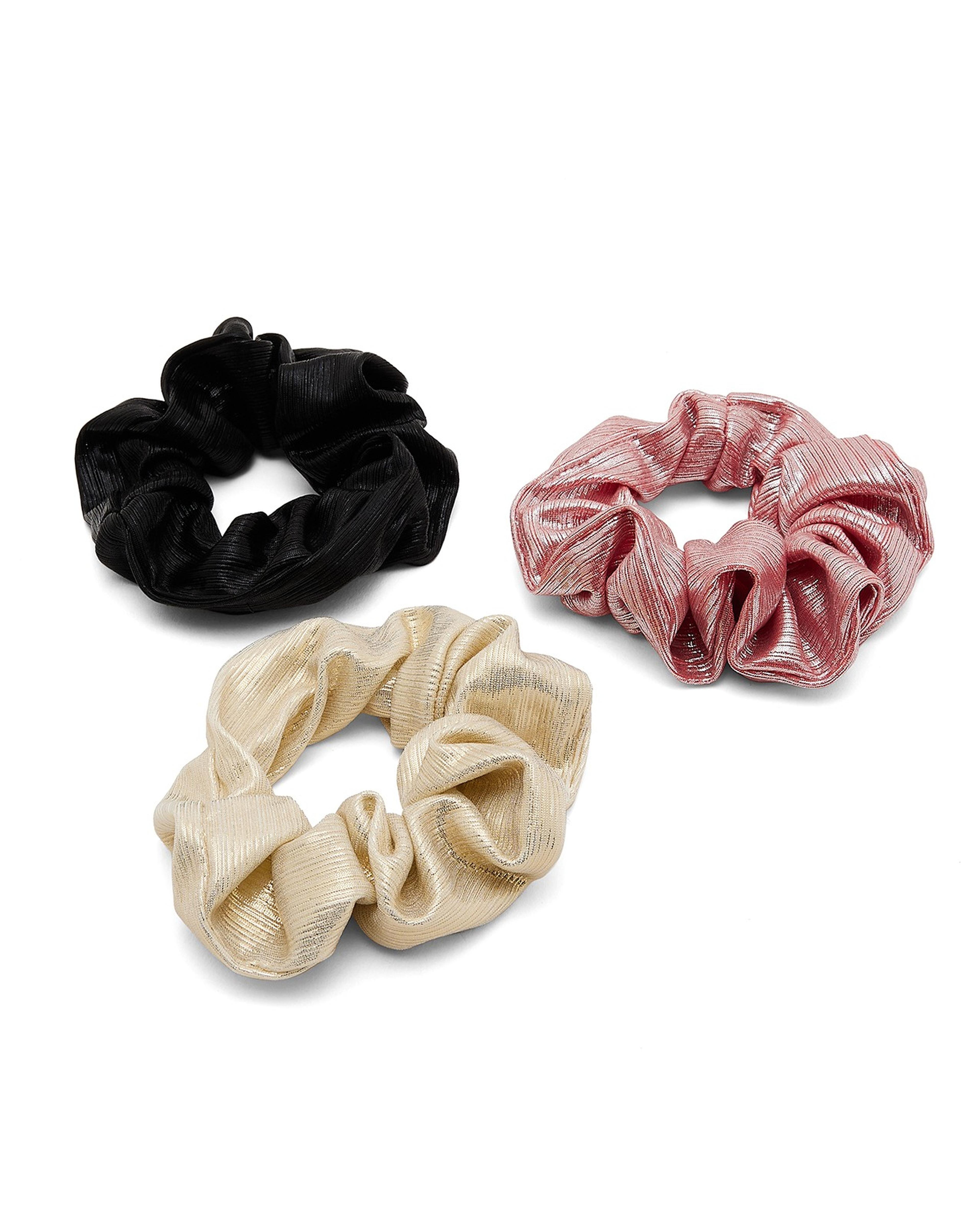 3 Pack Solid Scrunchies