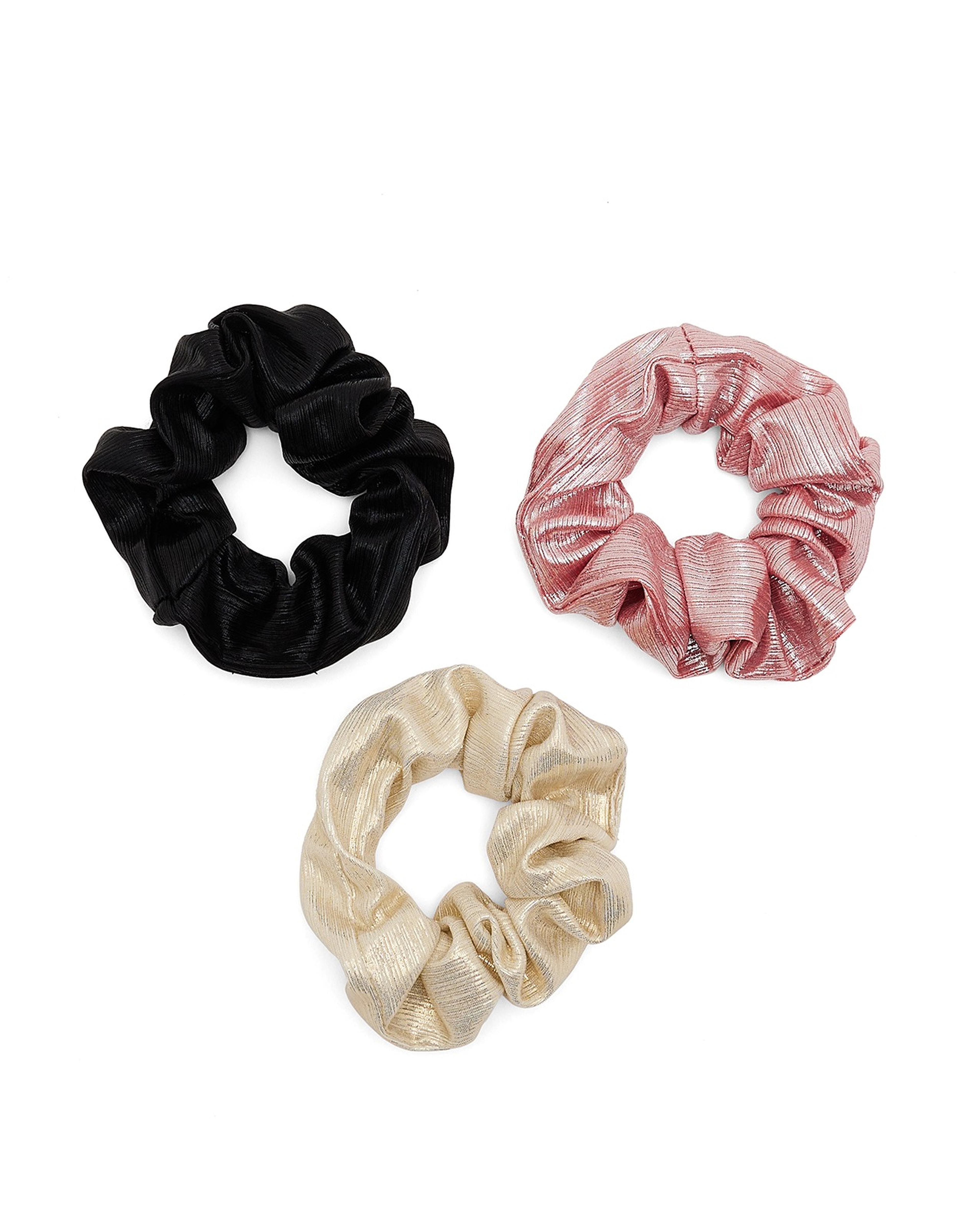 3 Pack Solid Scrunchies