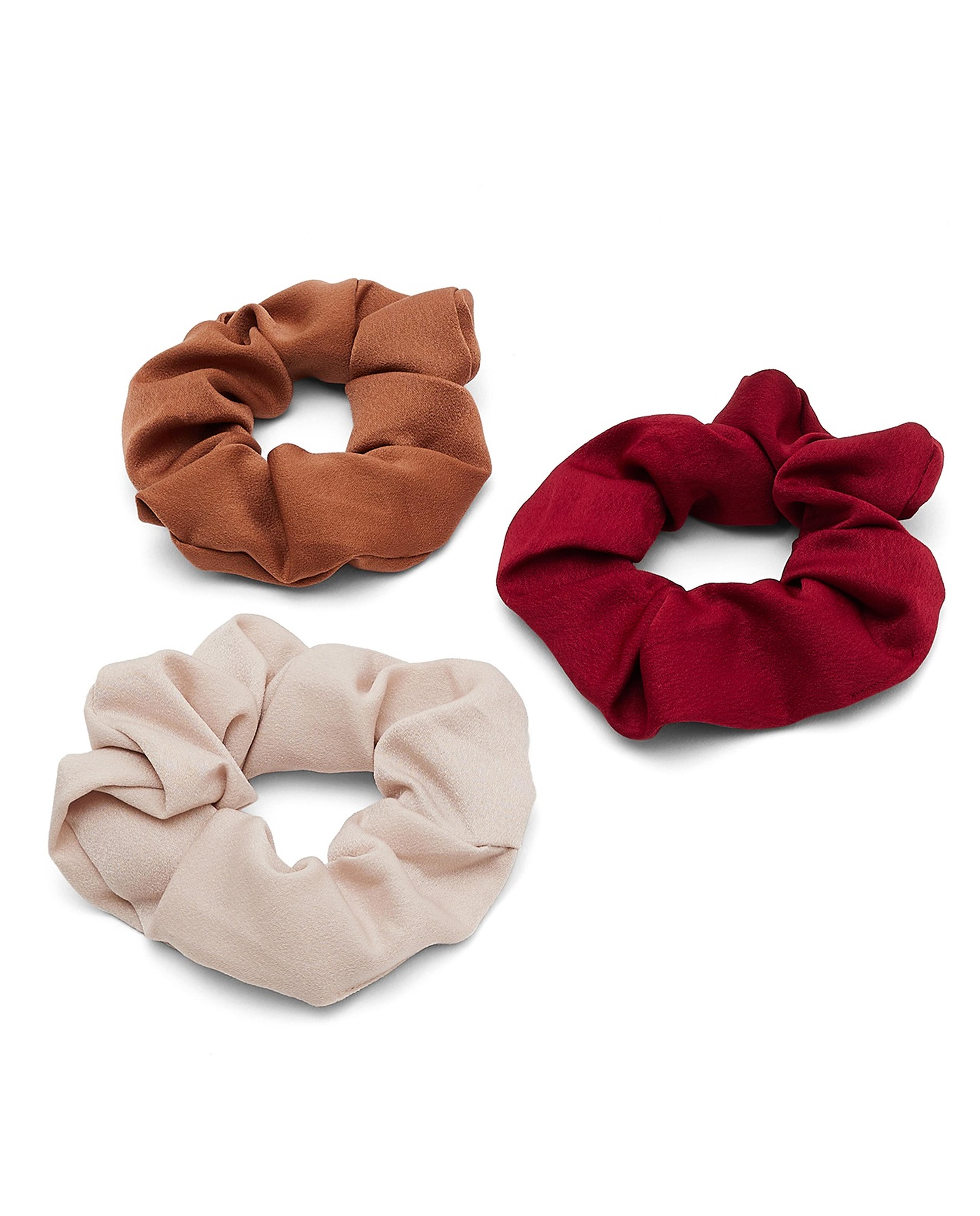 3 Pack Solid Scrunchies