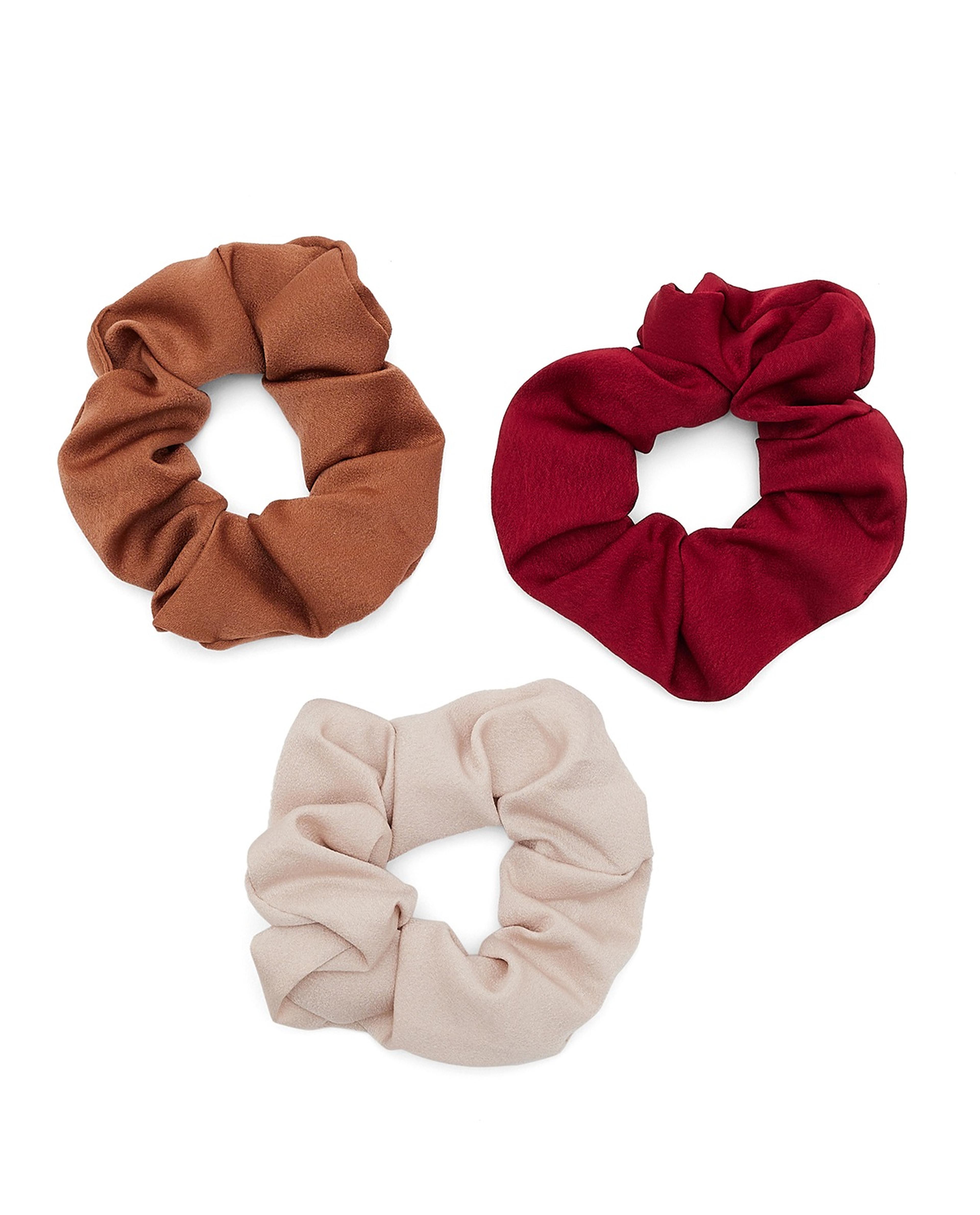 3 Pack Solid Scrunchies