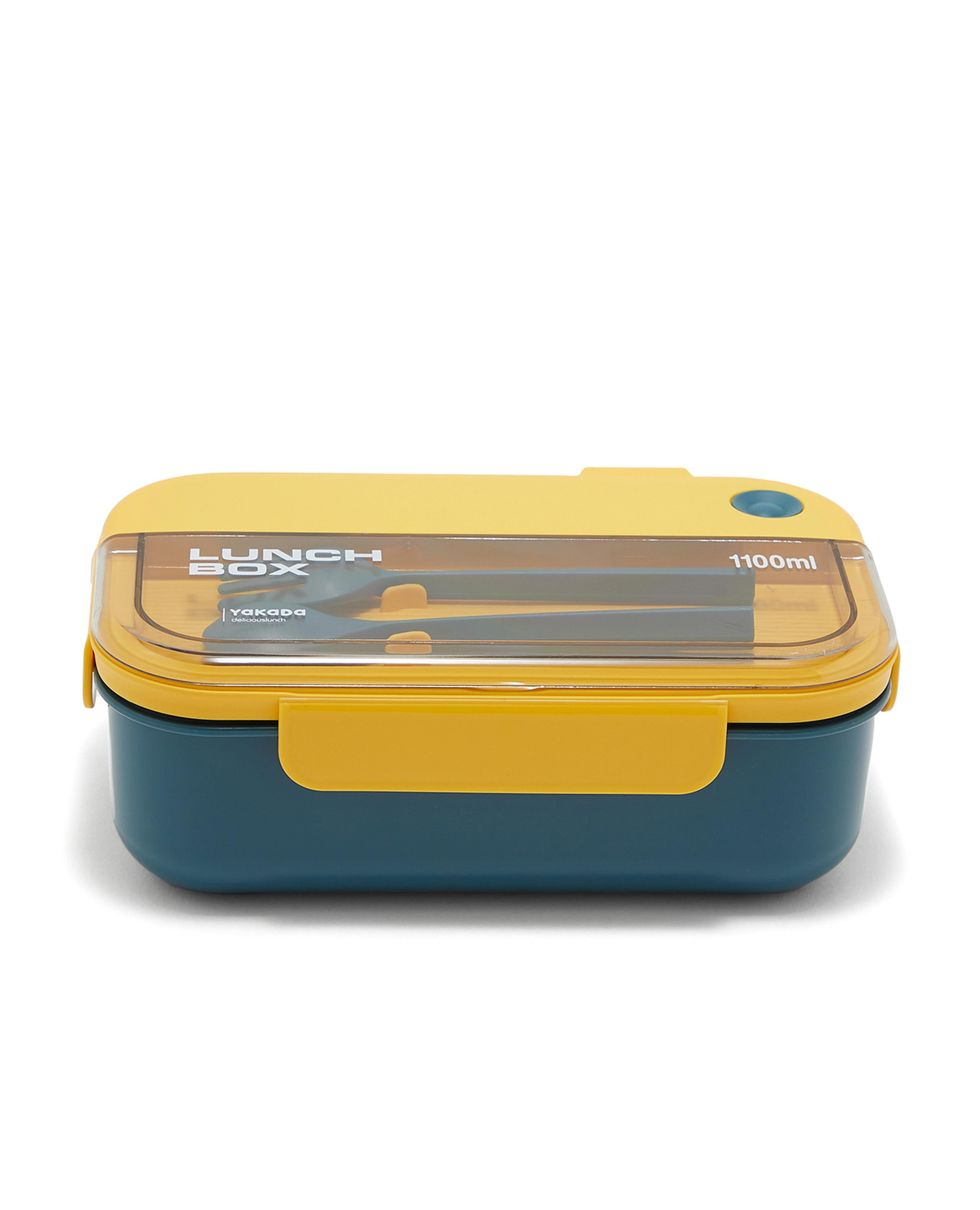 Bento Lunch Box with Cutlery Set, 1100ml
