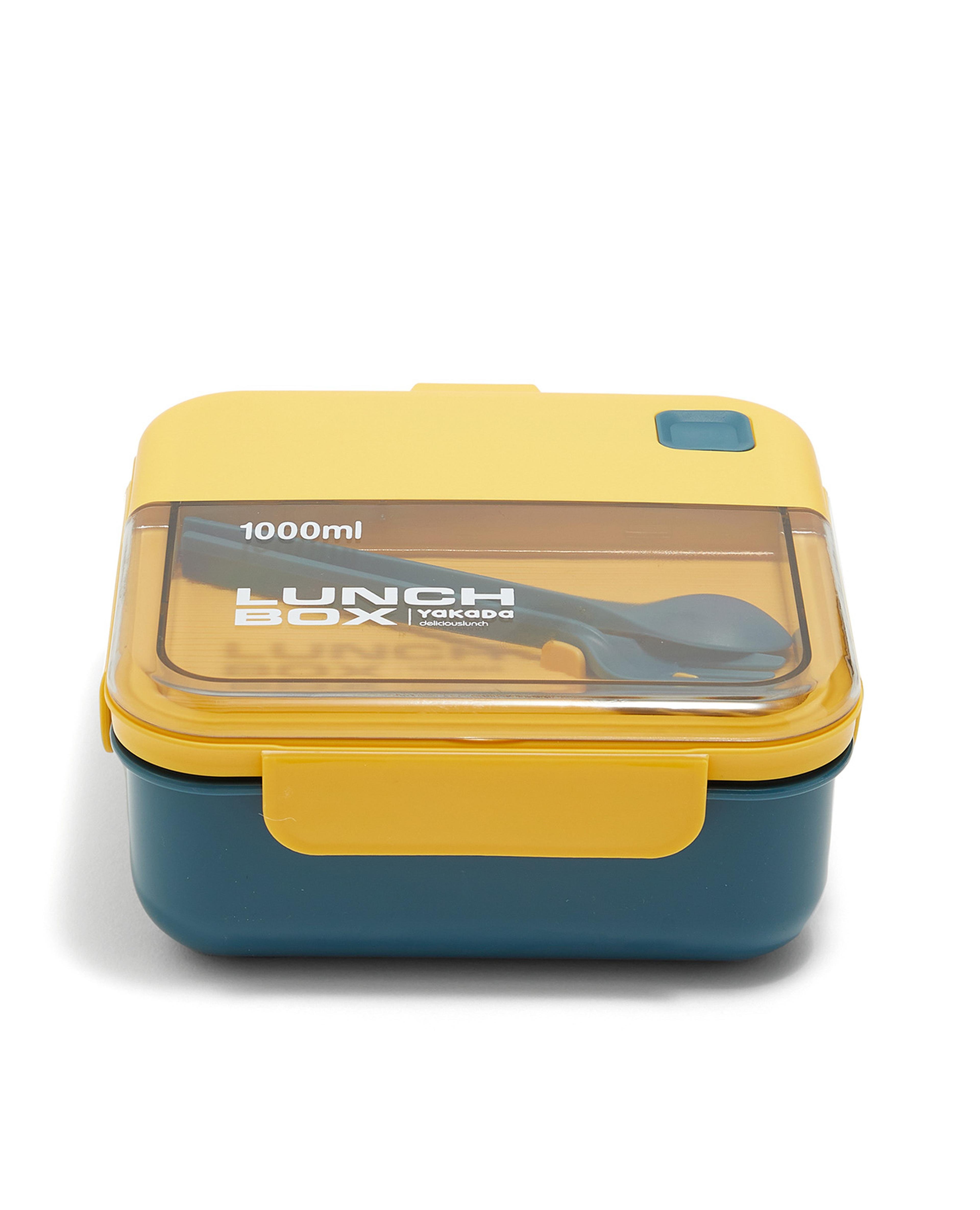 Bento Lunch Box with Cutlery Set, 1100ml
