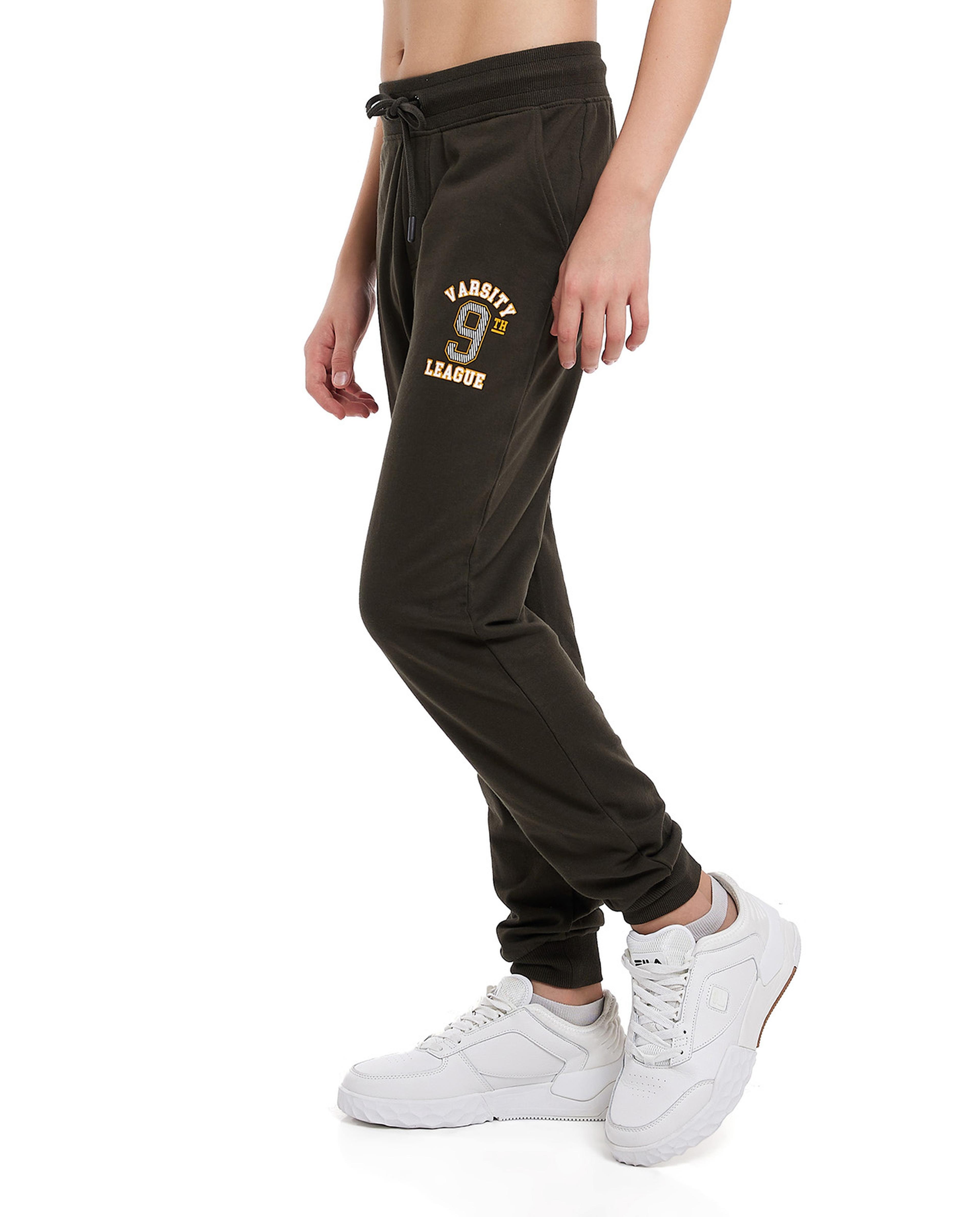 Printed Joggers with Drawstring Waist