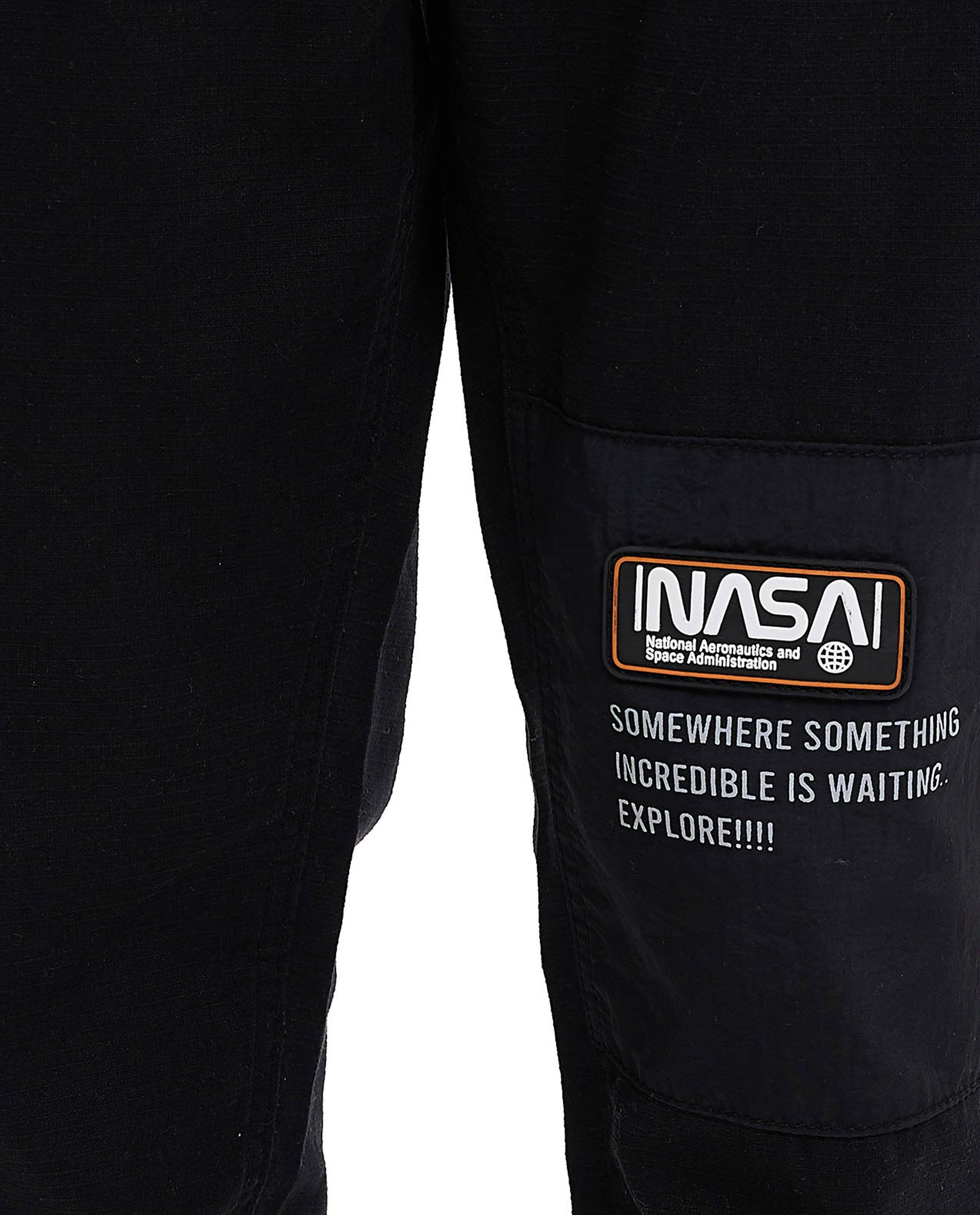 NASA Print Trousers with Drawstring Waist