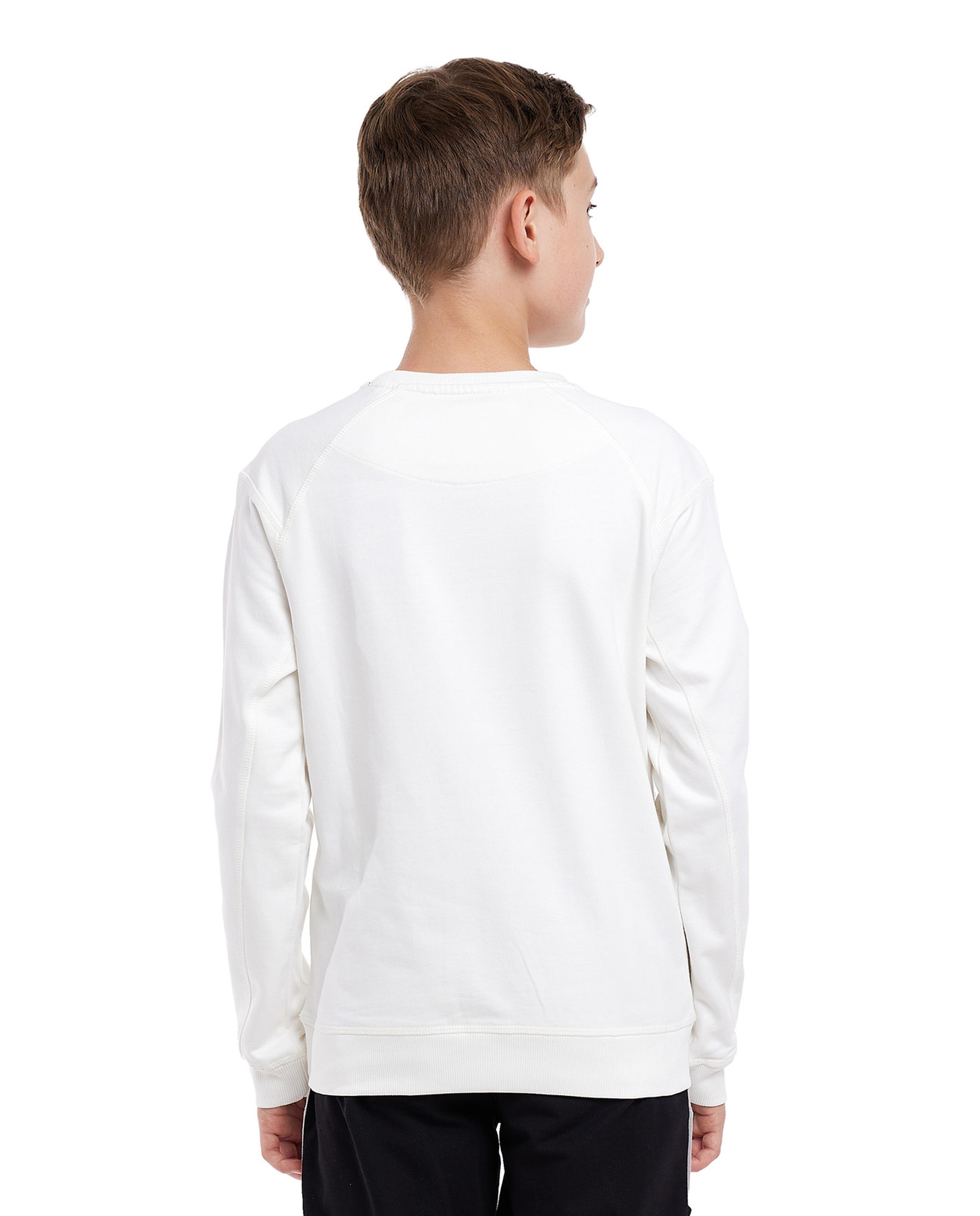 Applique Sweatshirt with Crew Neck and Long Sleeves