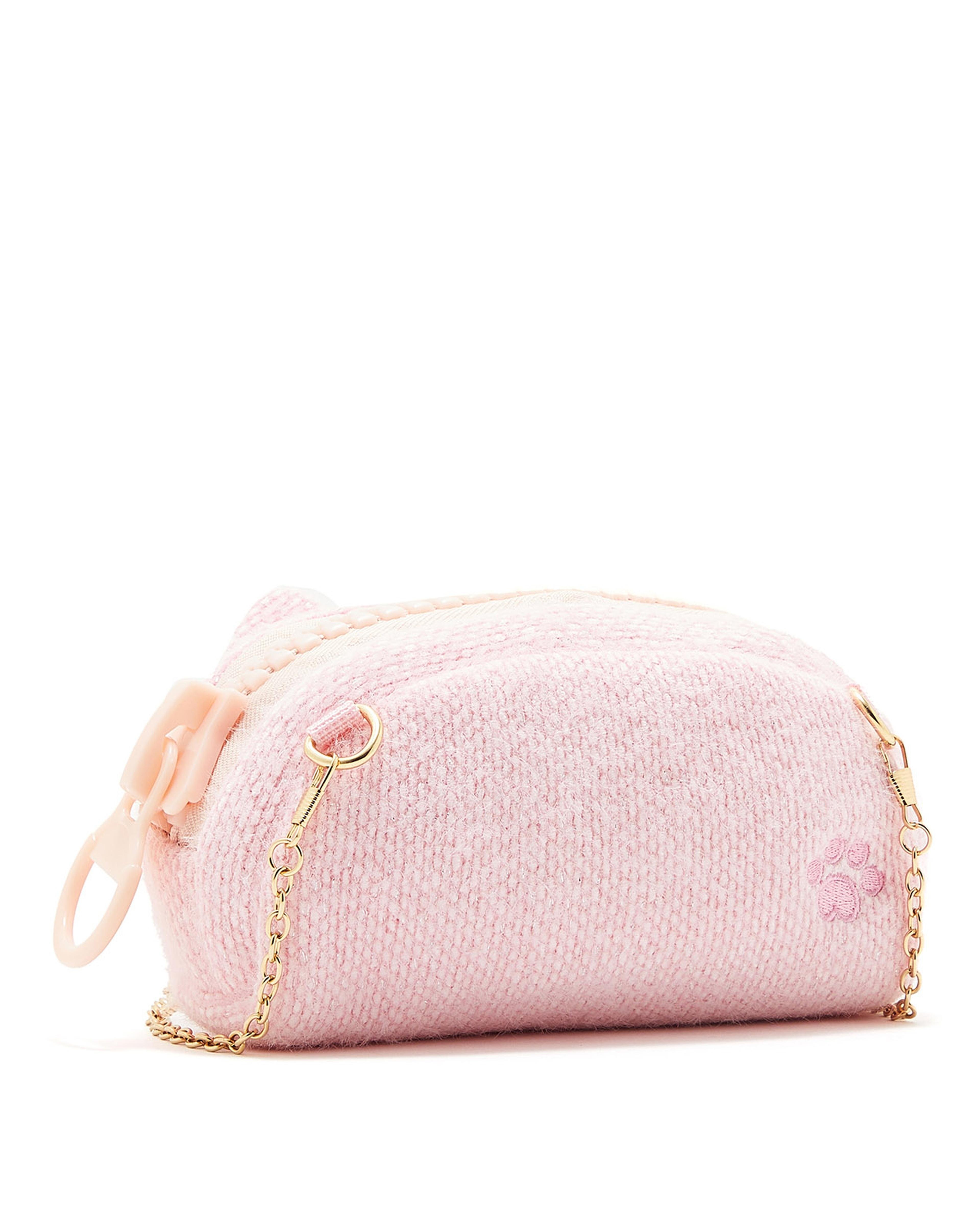 Embroidered Sherpa Crossbody Bag