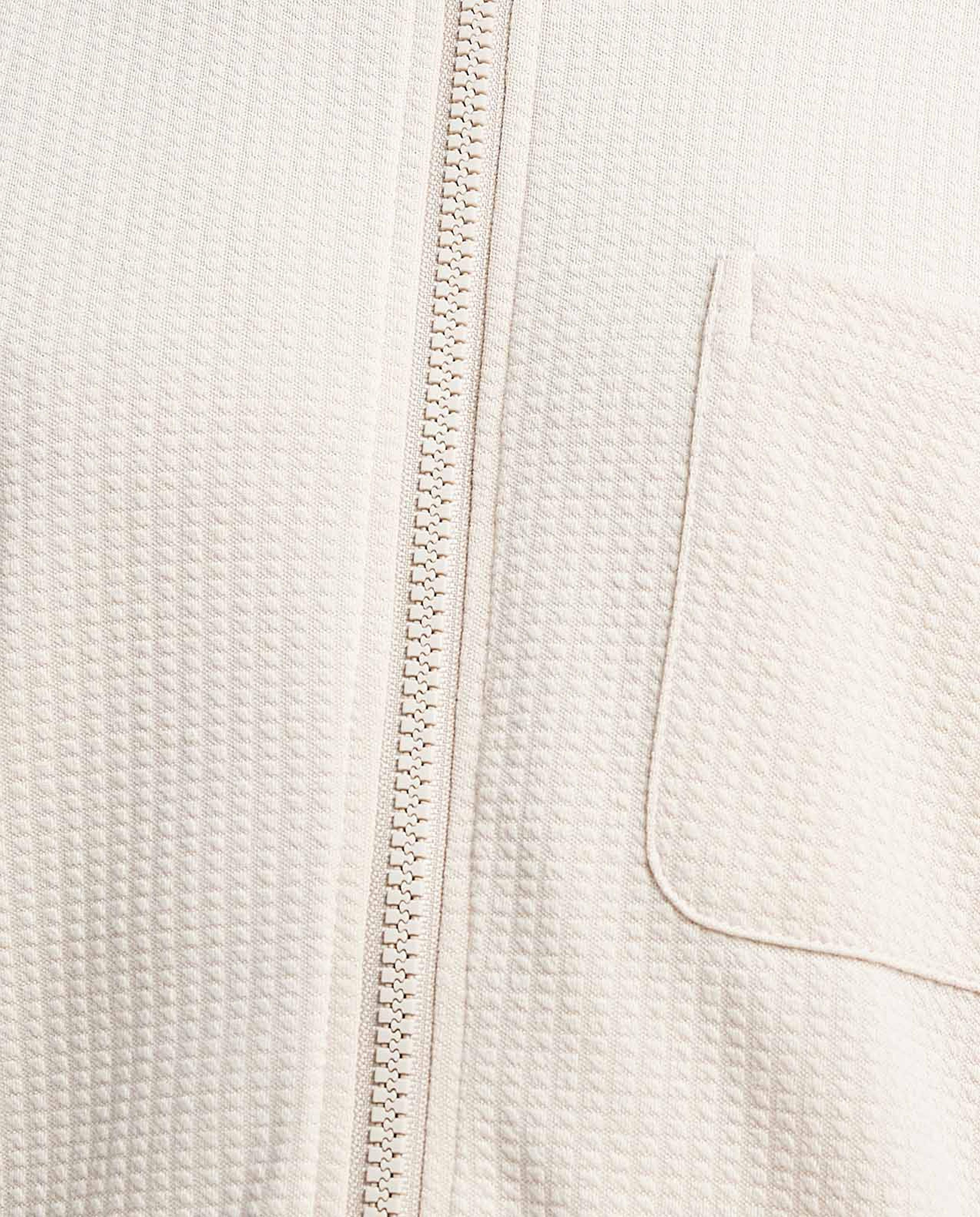 Textured Jacket with Zipper Closure