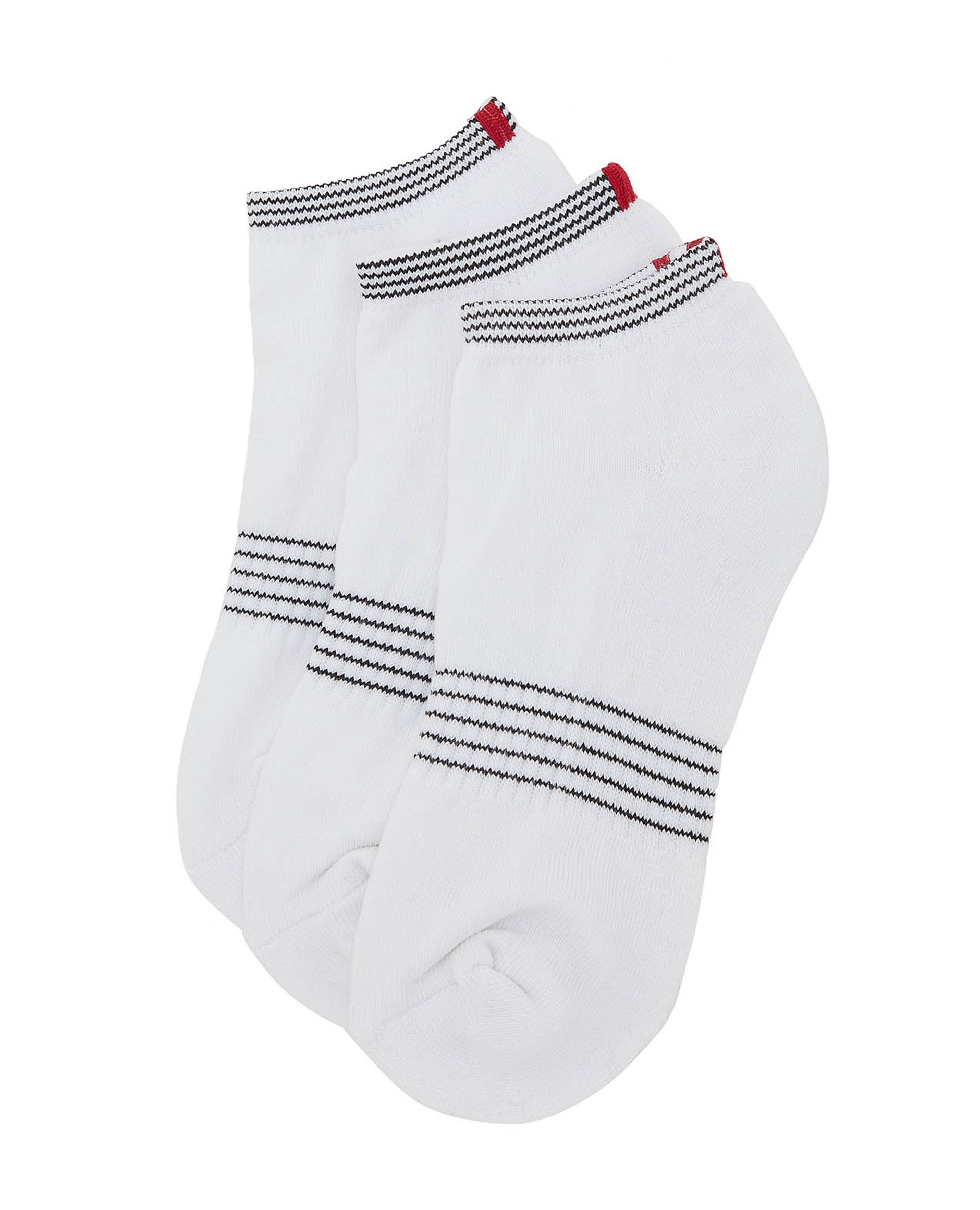 3 Pack Stripe Detail Ankle Socks