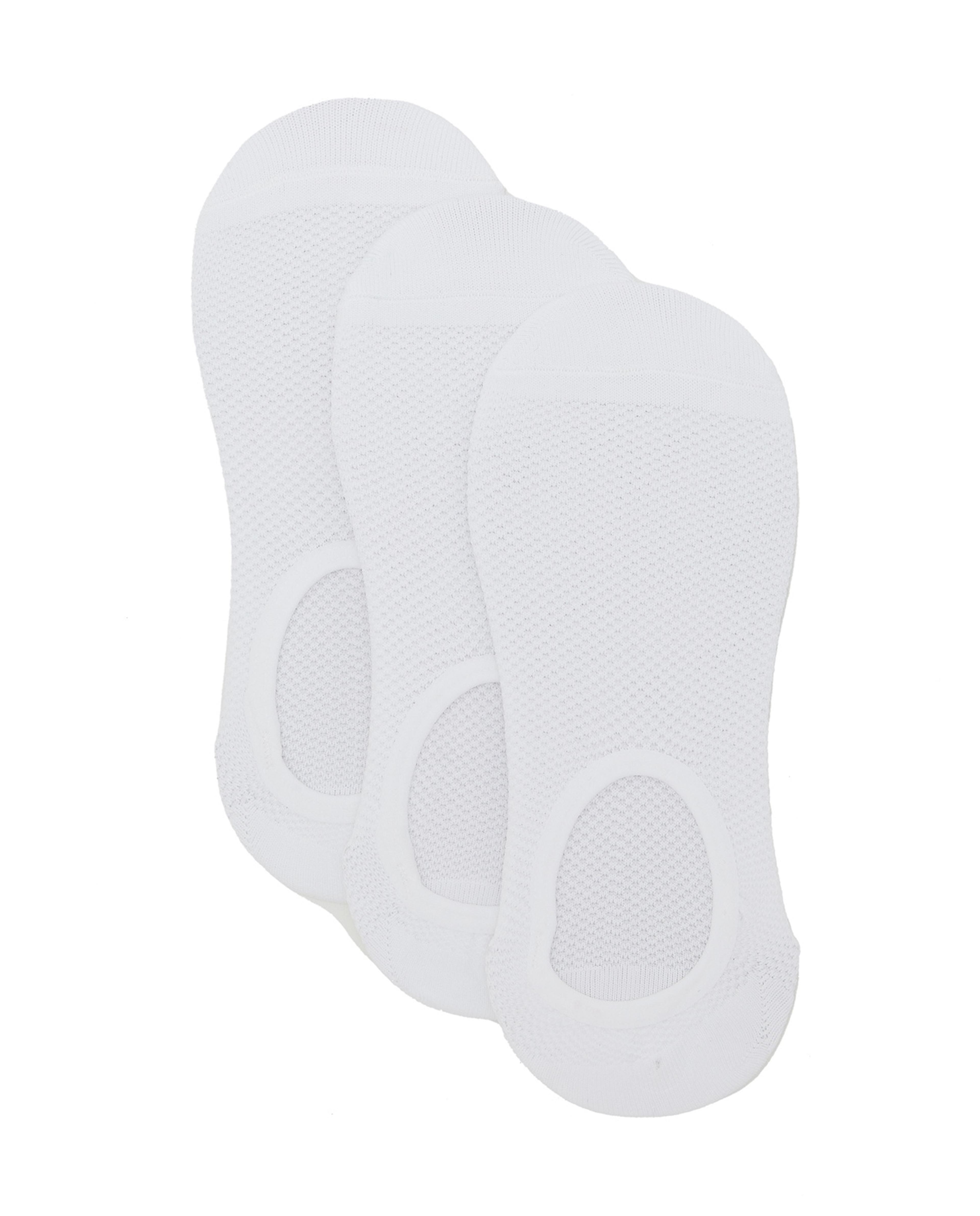 3 Pack Textured No Show Socks