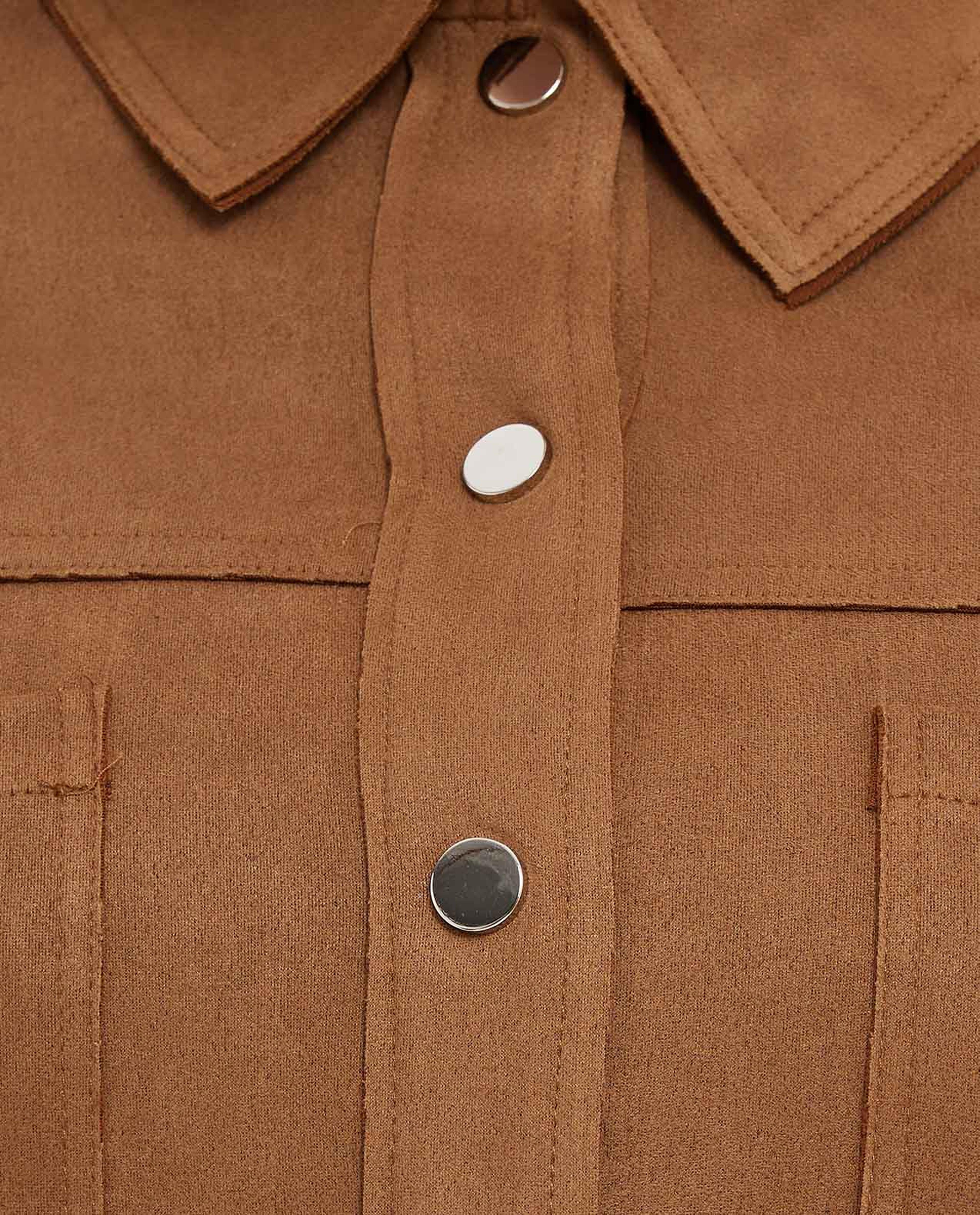 Solid Jacket with Snap Closure