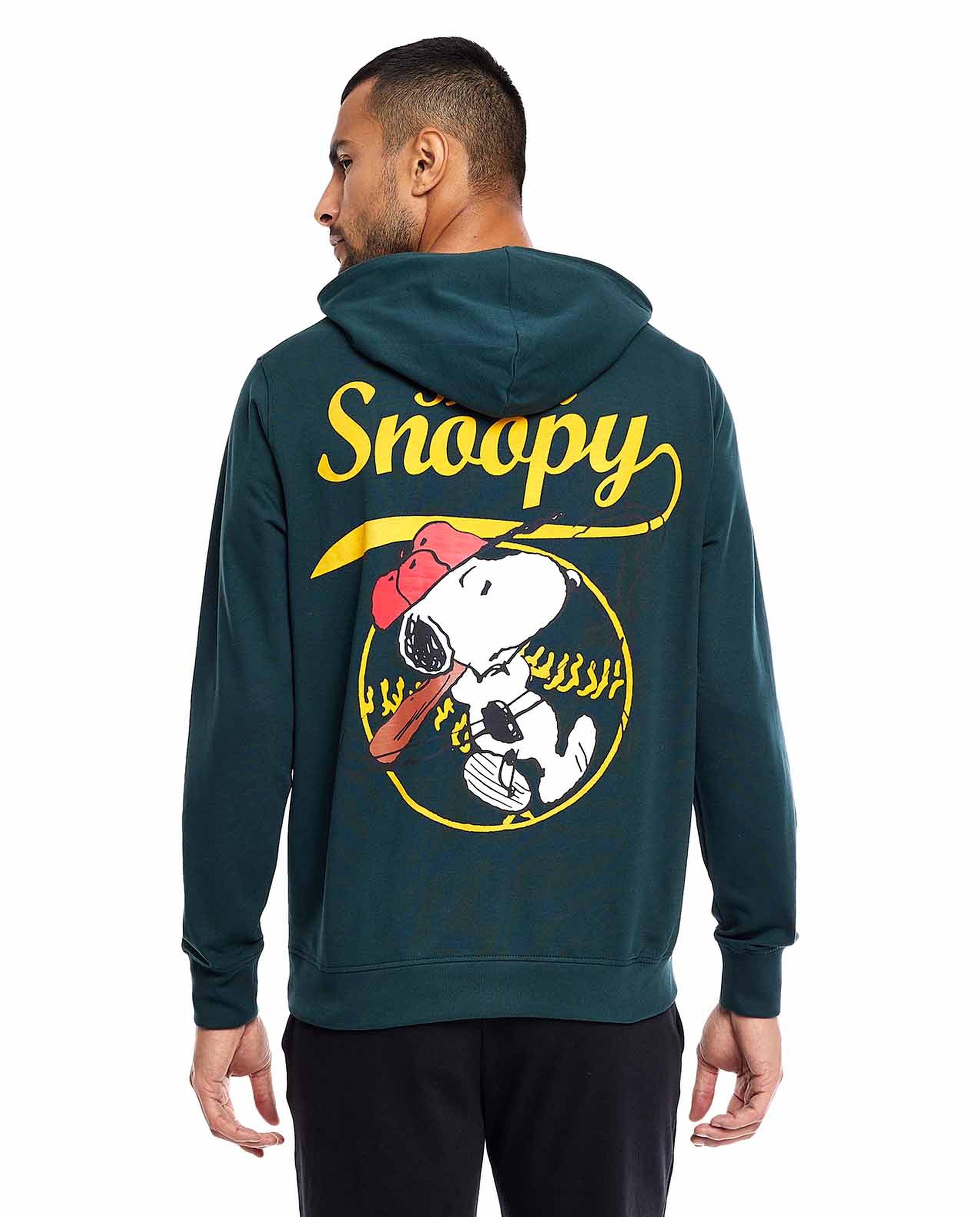 Snoopy Print Hoodie with Long Sleeves