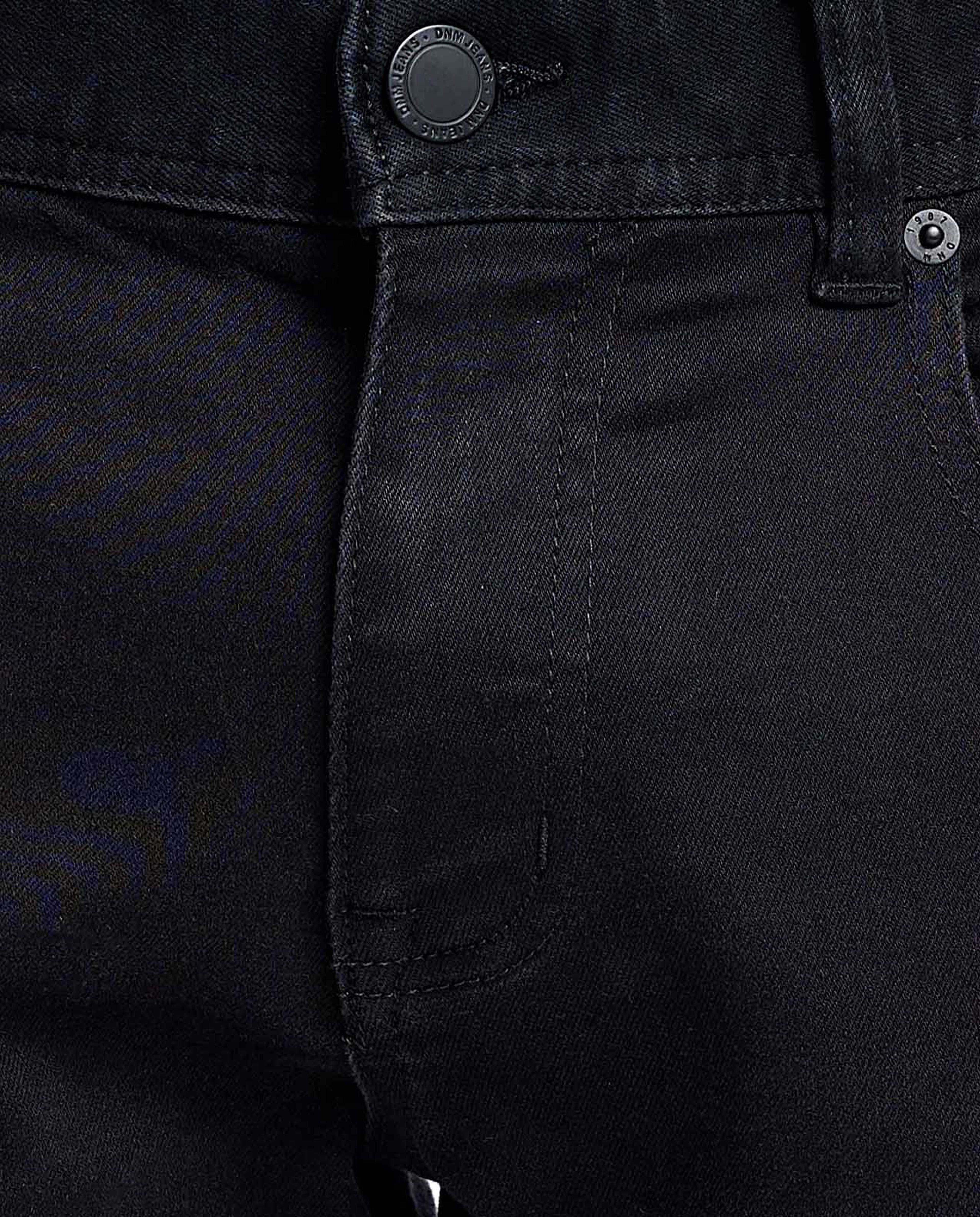 Solid Relaxed Fit Jeans with Button Closure
