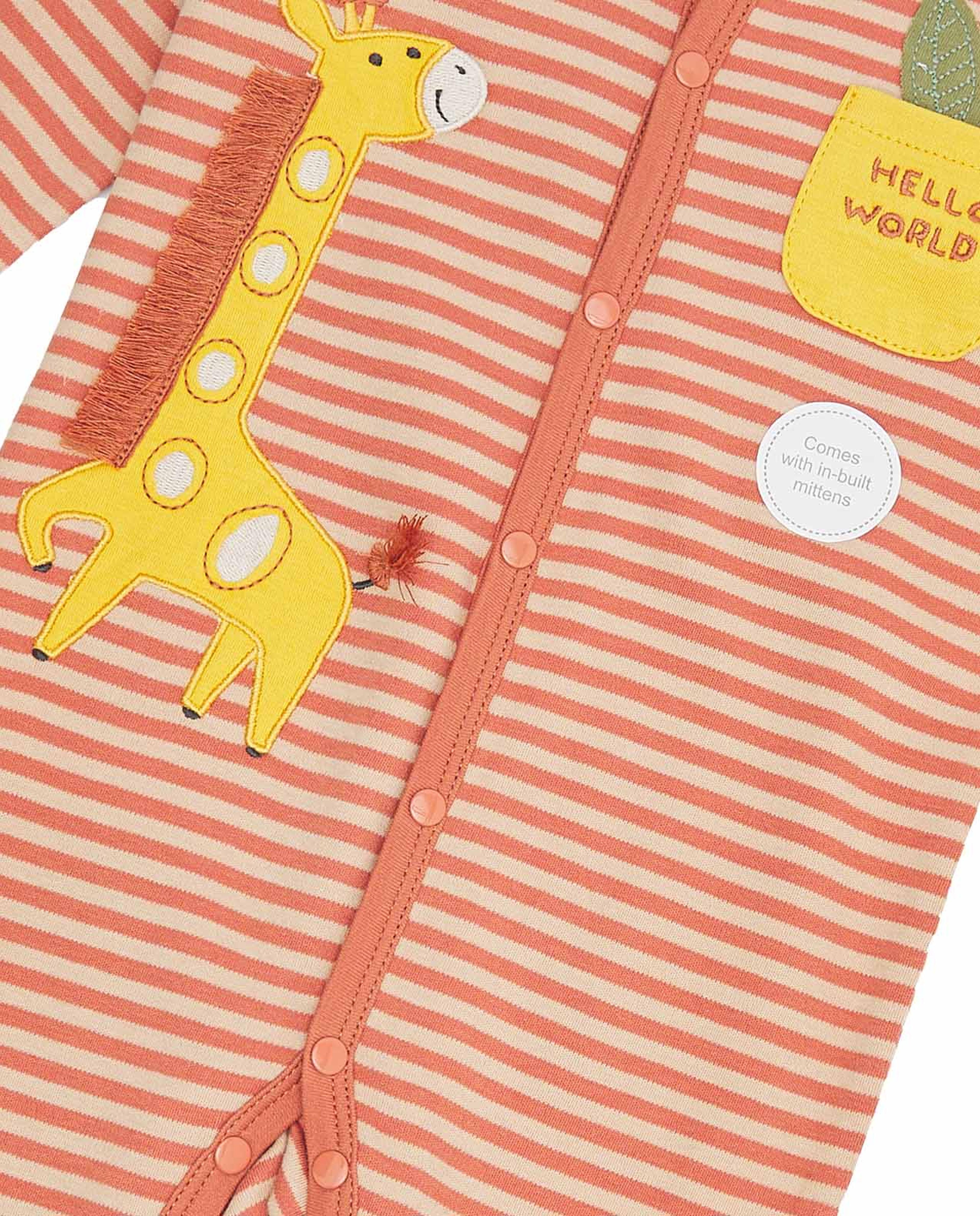 Striped Footed Sleepsuit
