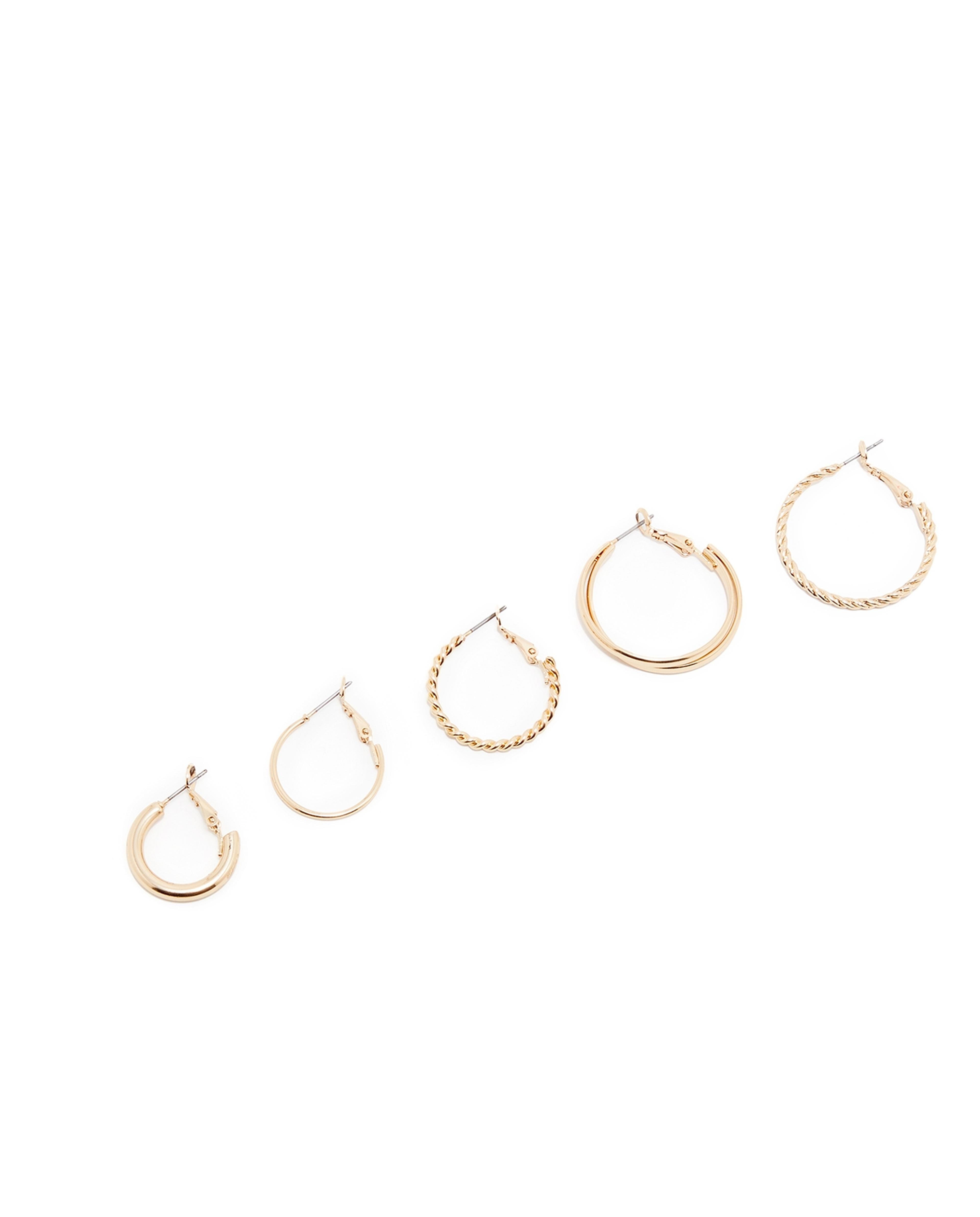 Multipack Gold-Tone Hoop Earrings