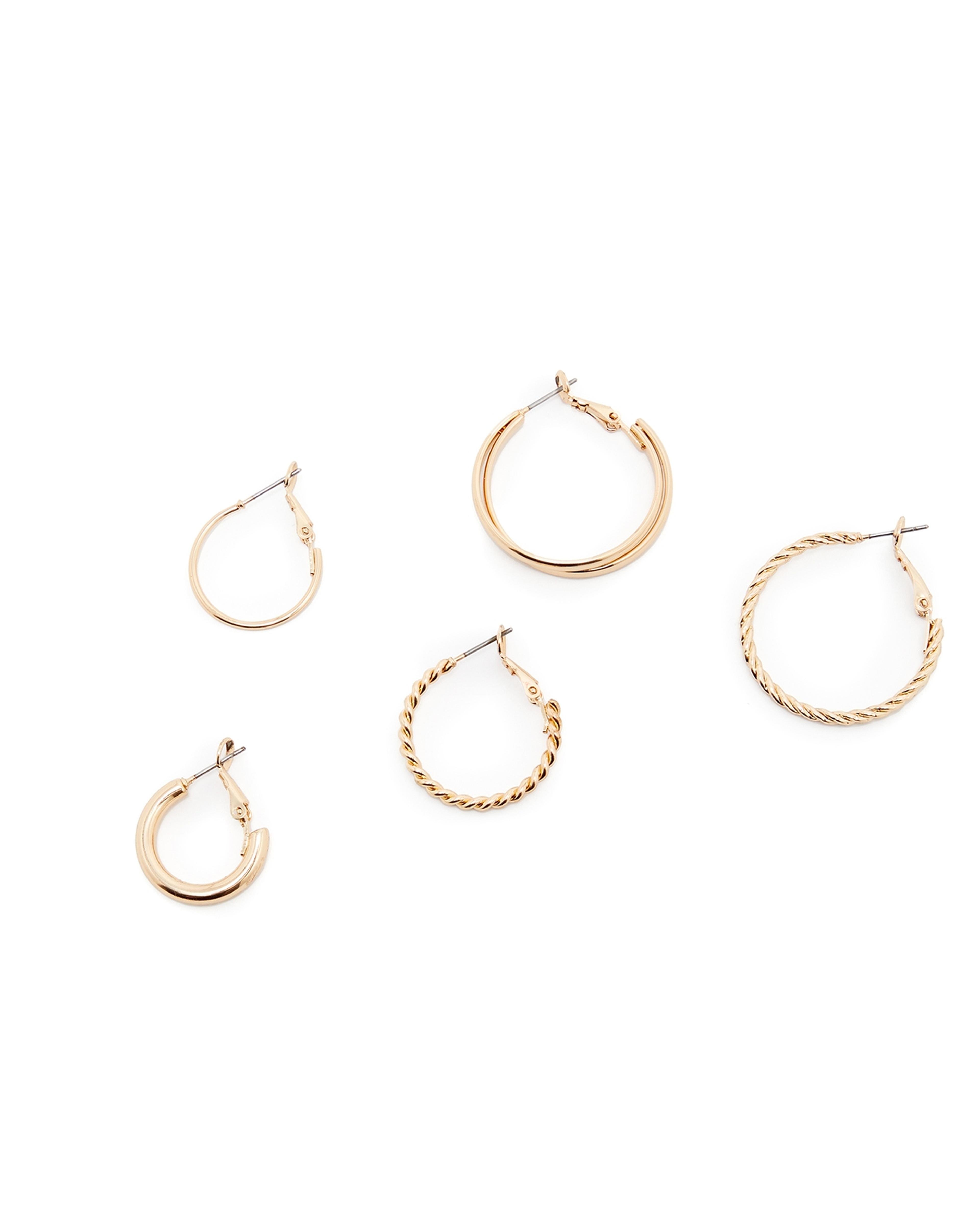 Multipack Gold-Tone Hoop Earrings