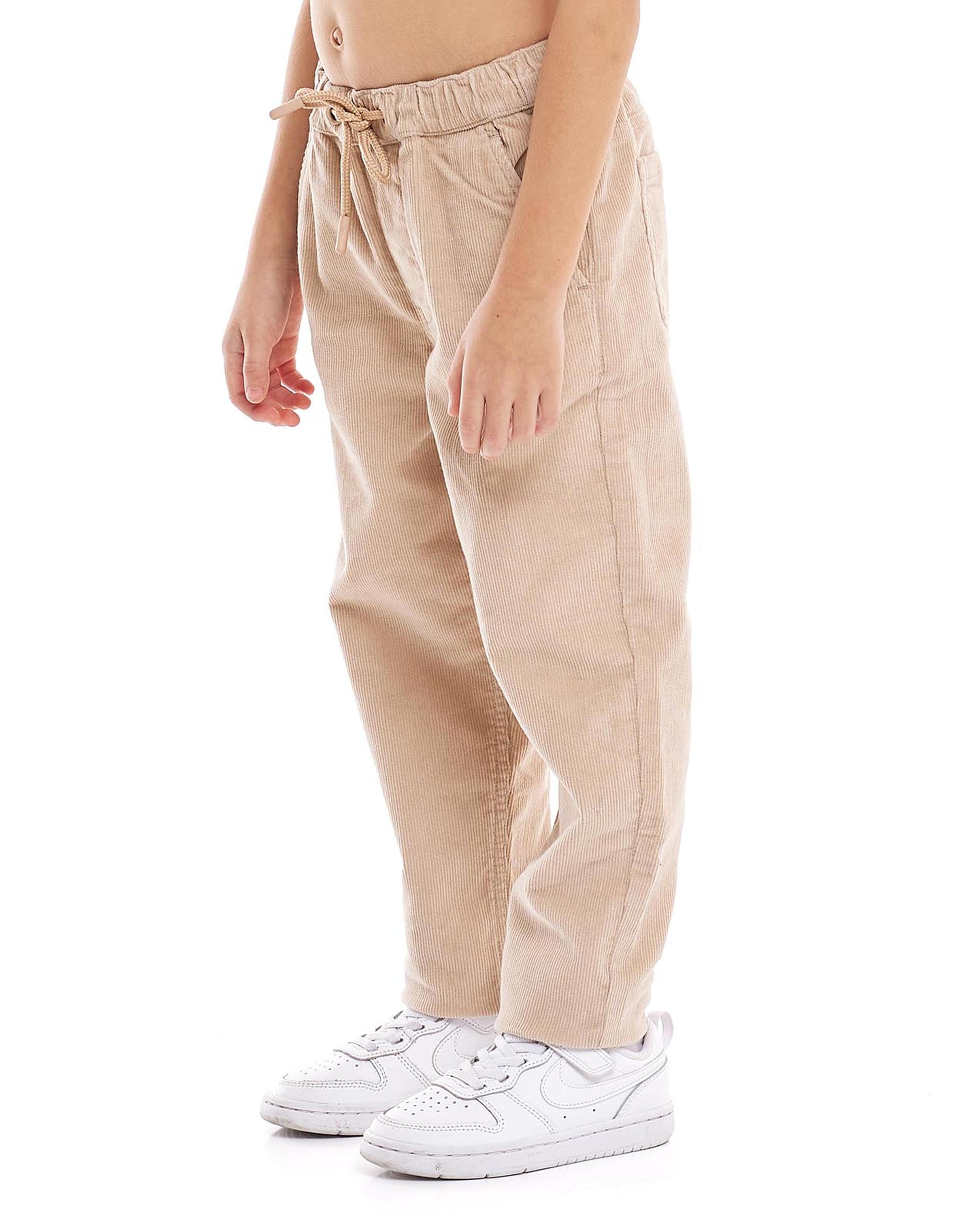 Corduroy Relaxed fit Trousers with Drawstring Waist
