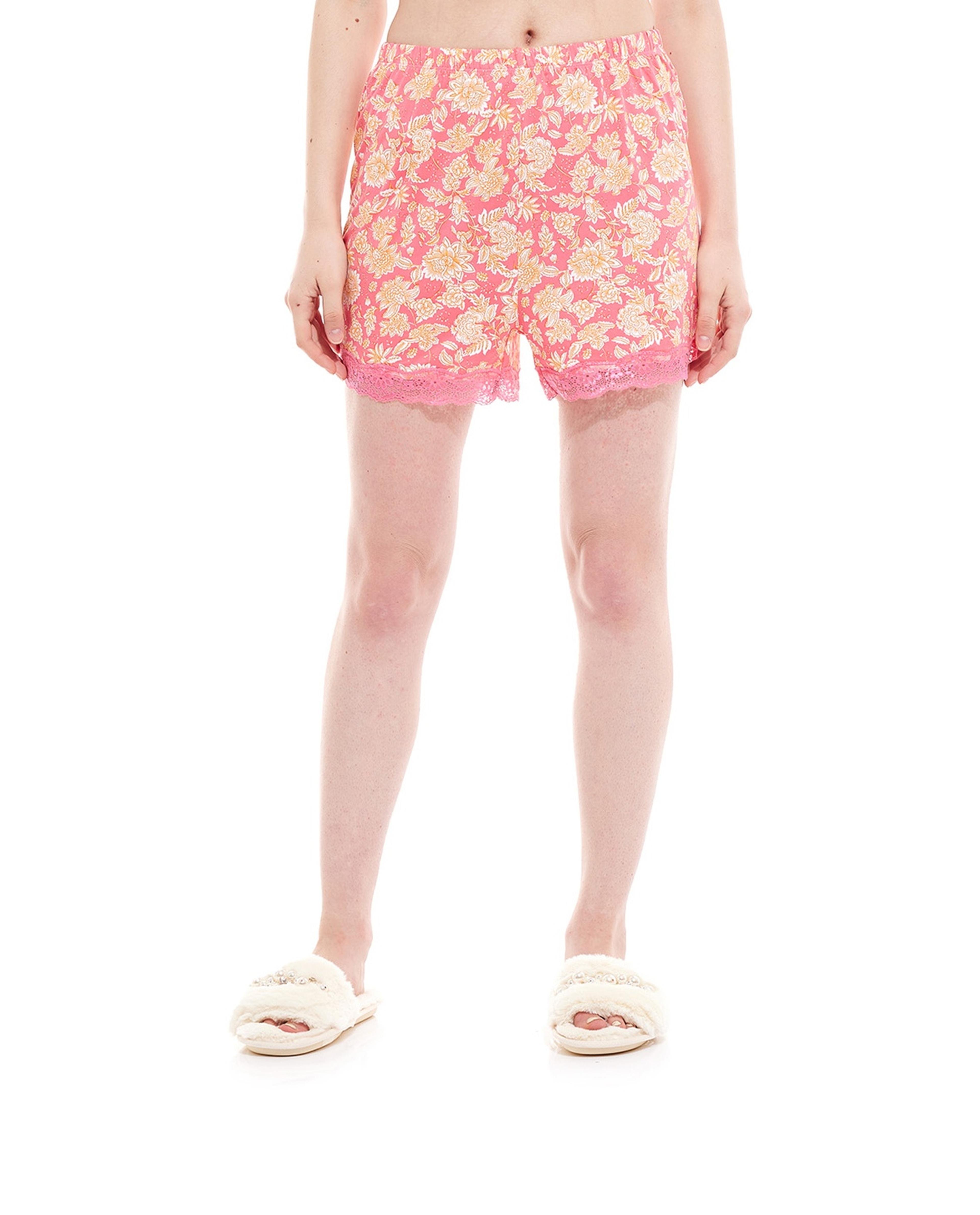 Floral Printed Shorty Pajama Set
