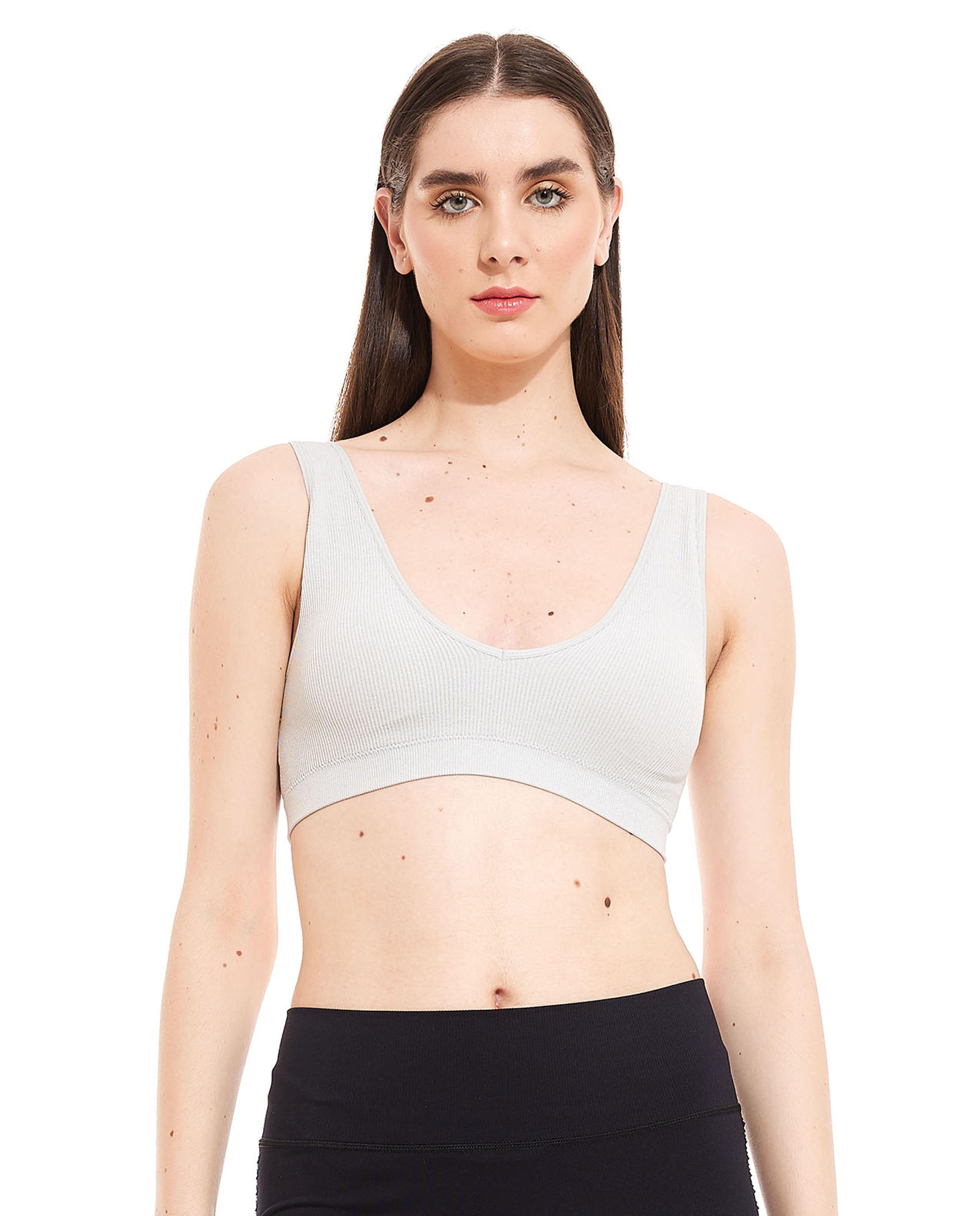Pack of 2 Ribbed Padded Sports Bra