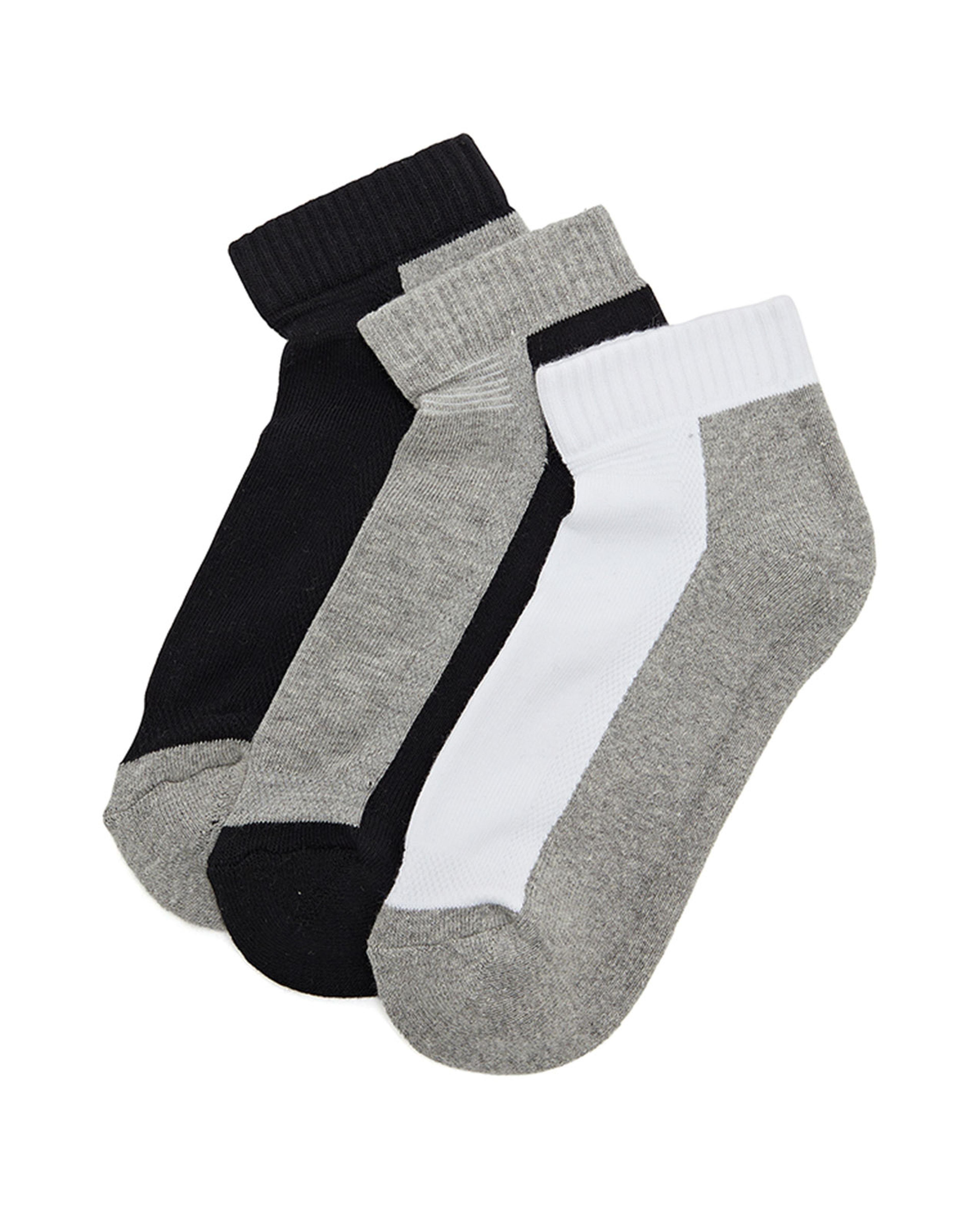 Pack of 3 Color Block Ankle Socks