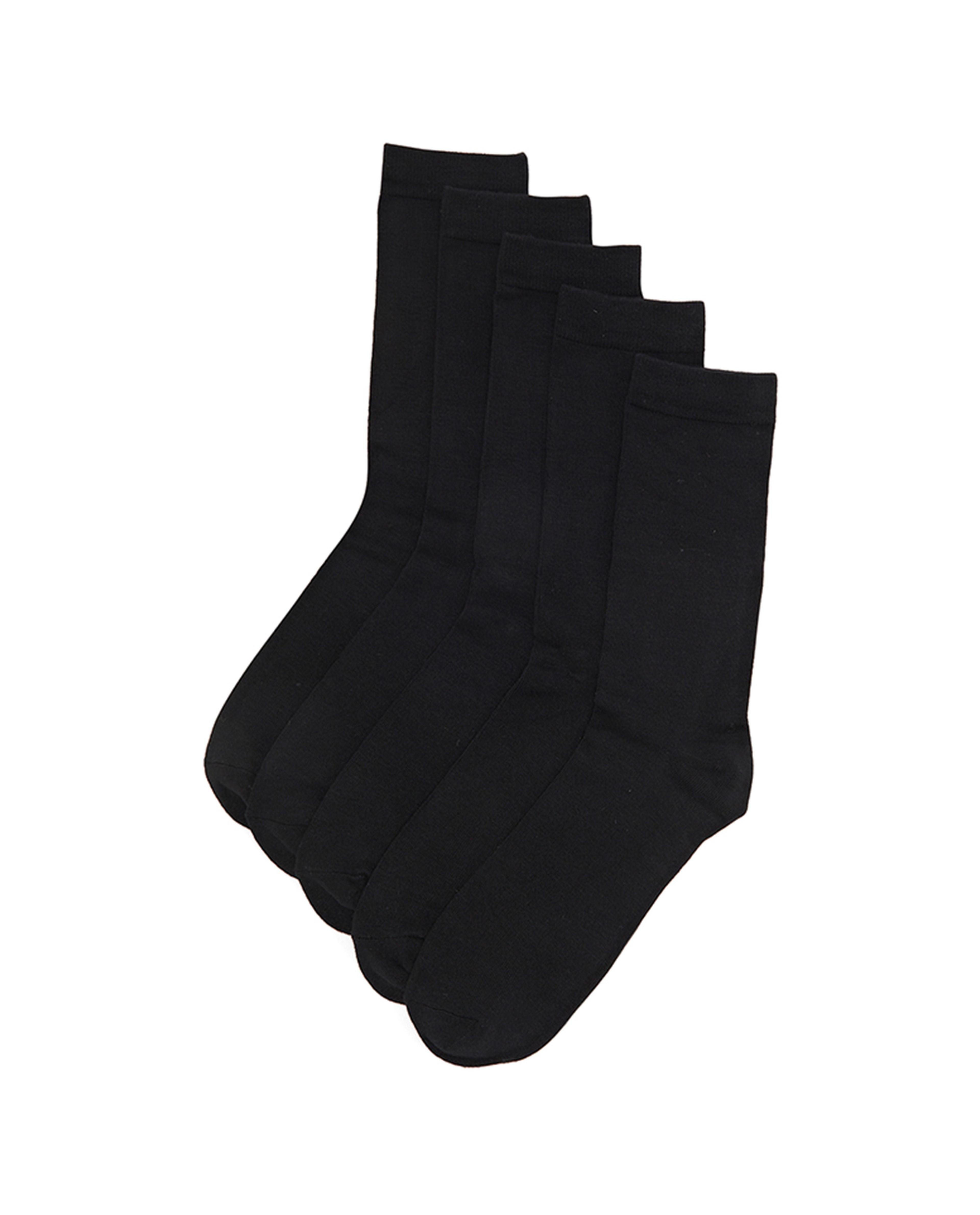 Pack of 5 Solid Crew Socks