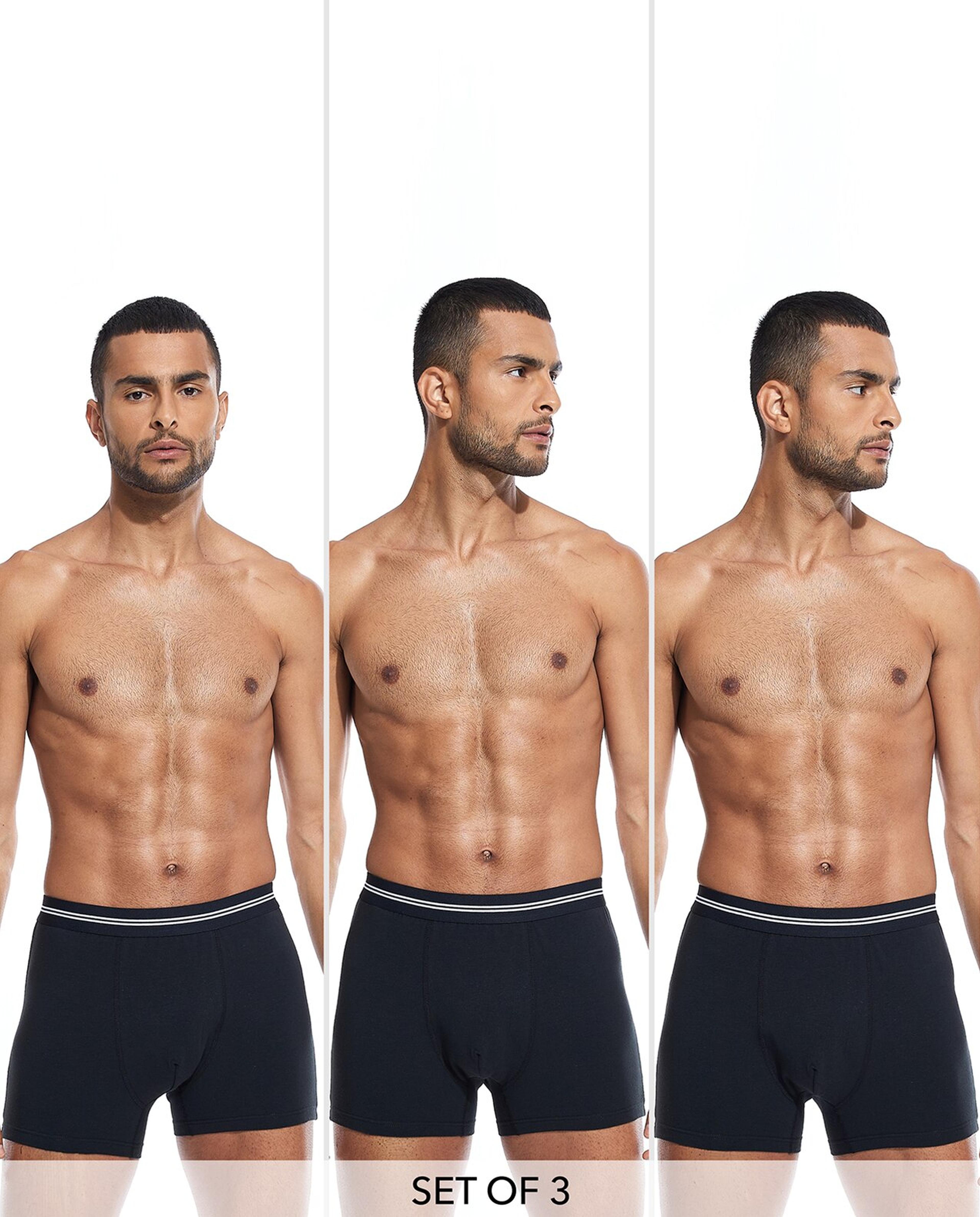 Pack of 3 Solid Boxer Briefs