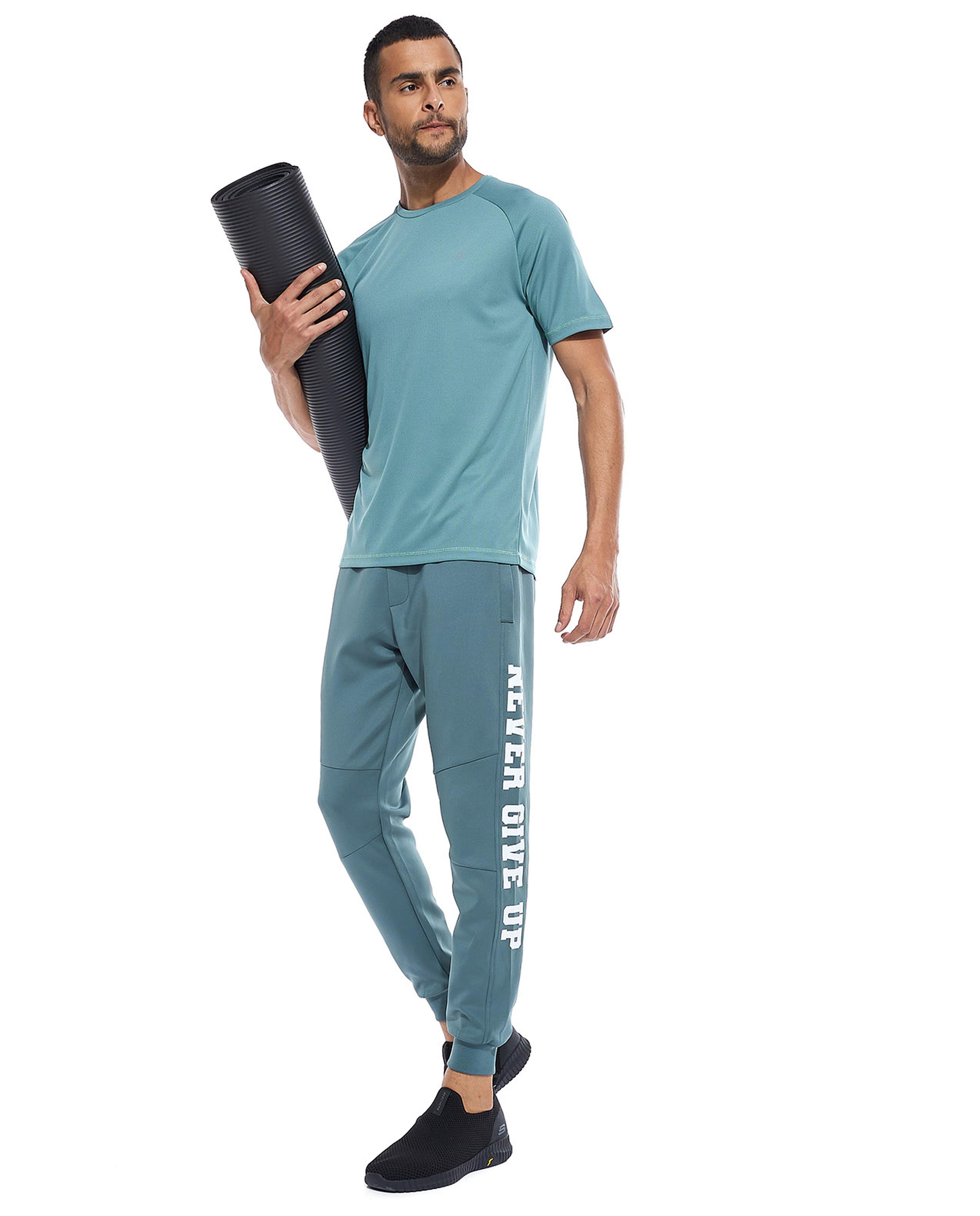 Shop Printed Active Joggers with Drawstring Waist Online