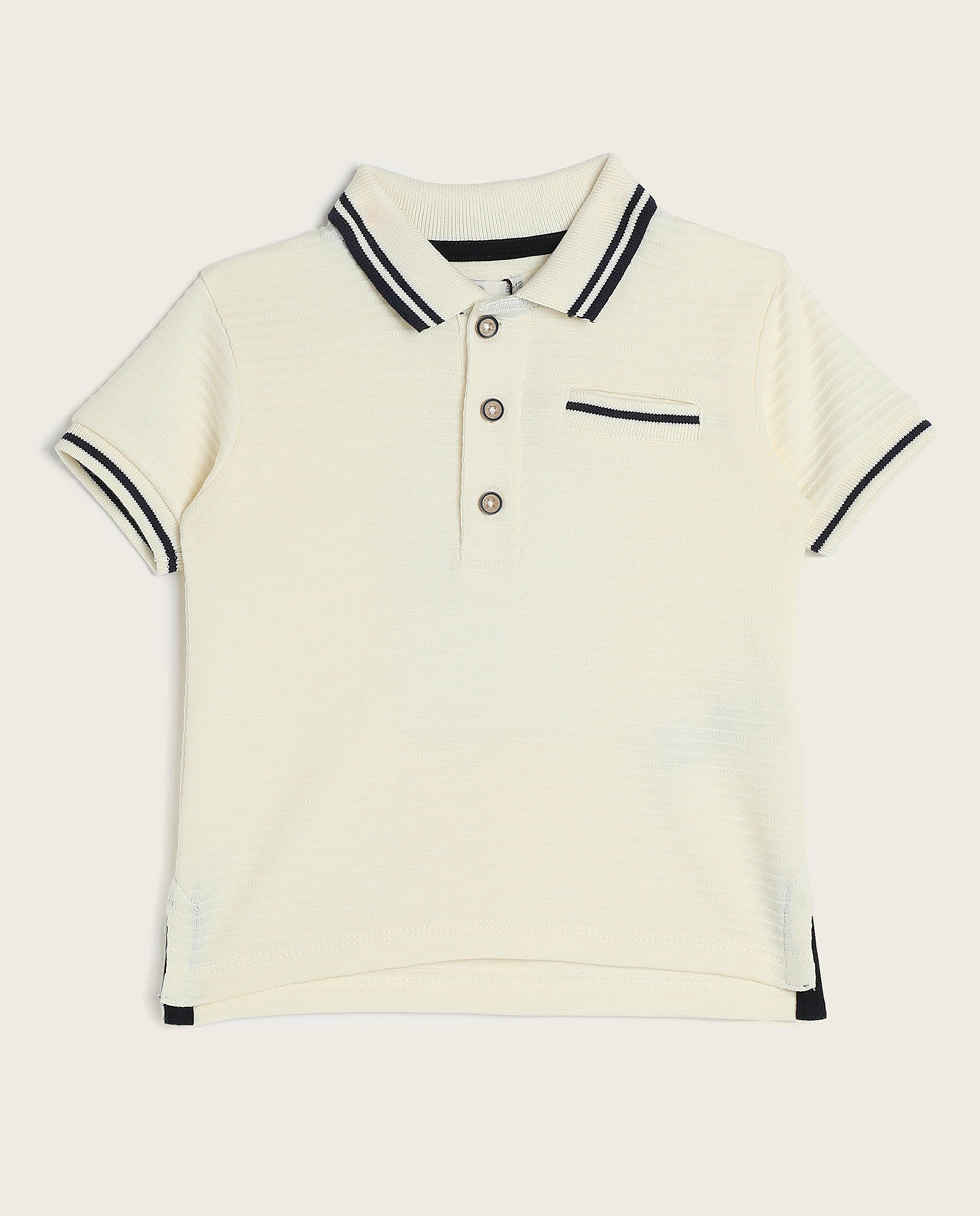 Contrast Tipping Polo T-Shirt and Shorts Set