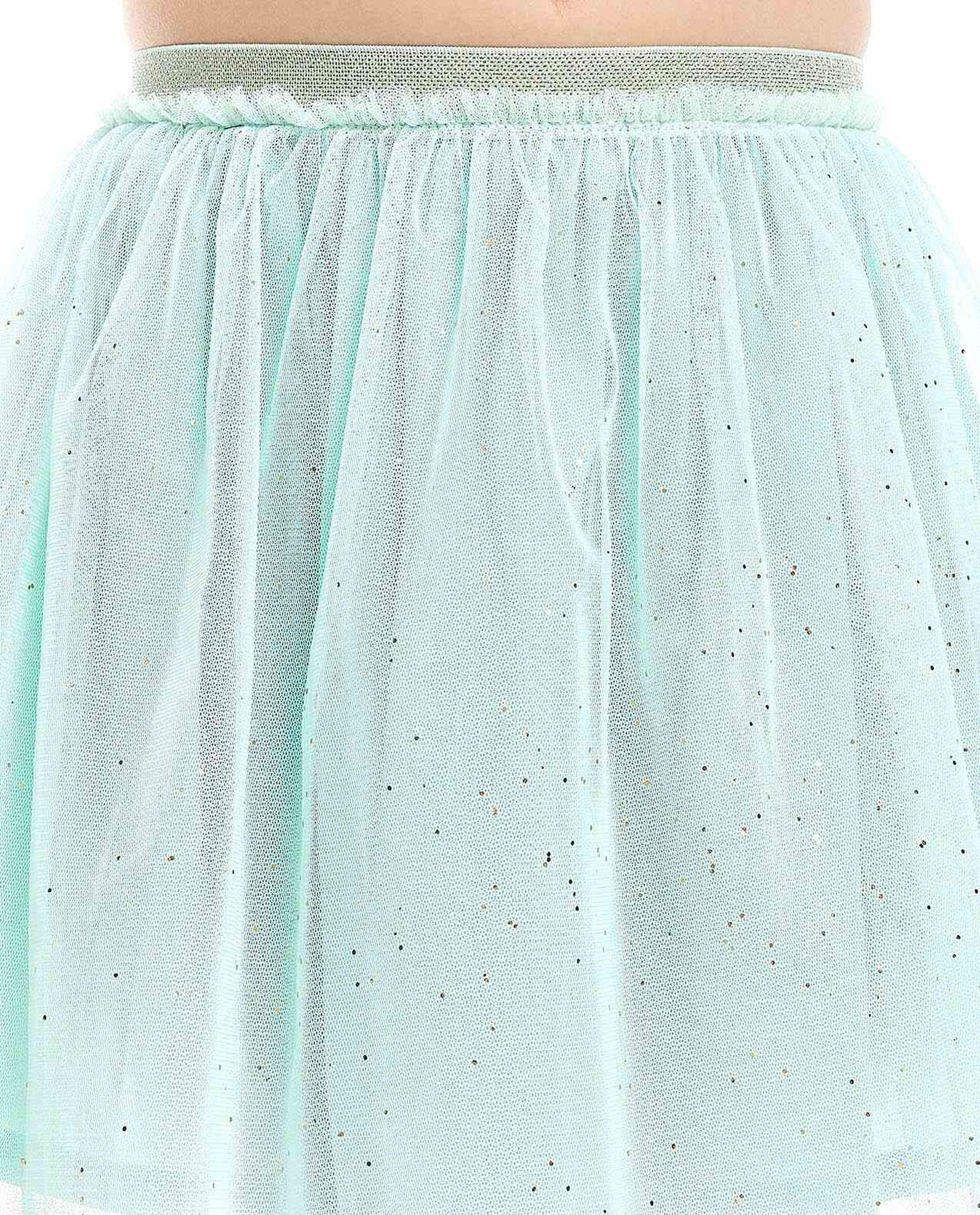 Sequined Top and Tulle Skirt Set