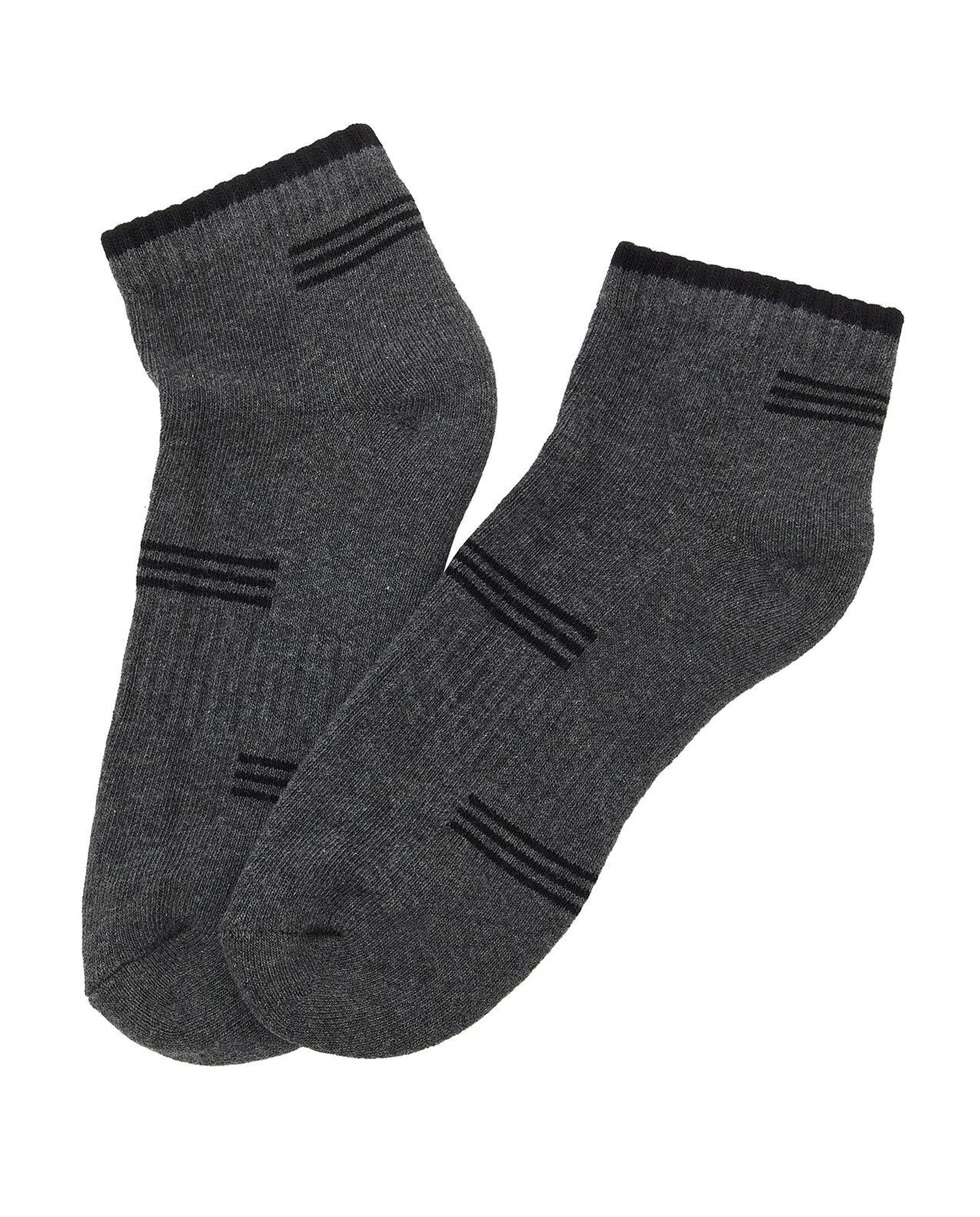 3 Pack Stripe Detail Ankle Socks