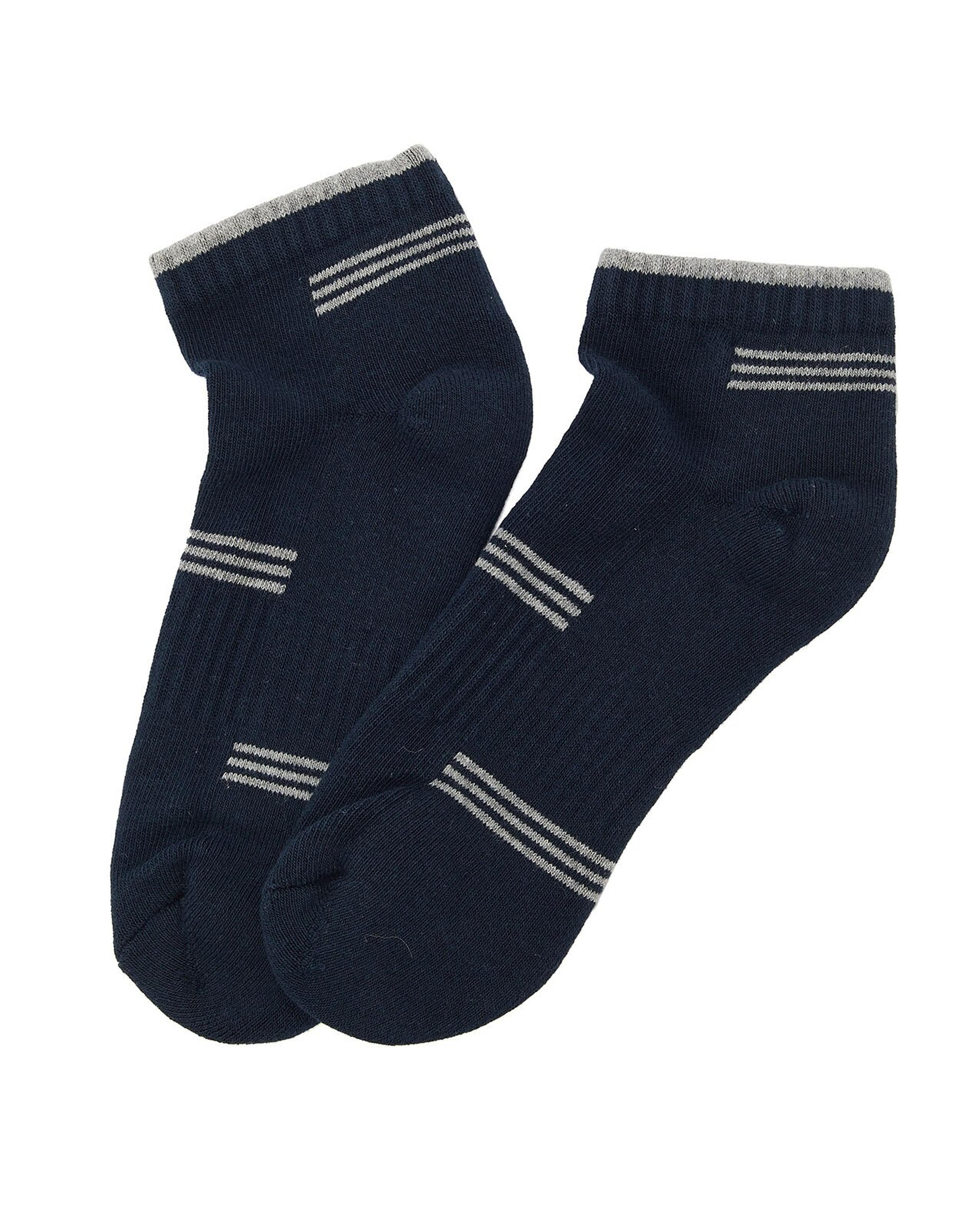 3 Pack Stripe Detail Ankle Socks