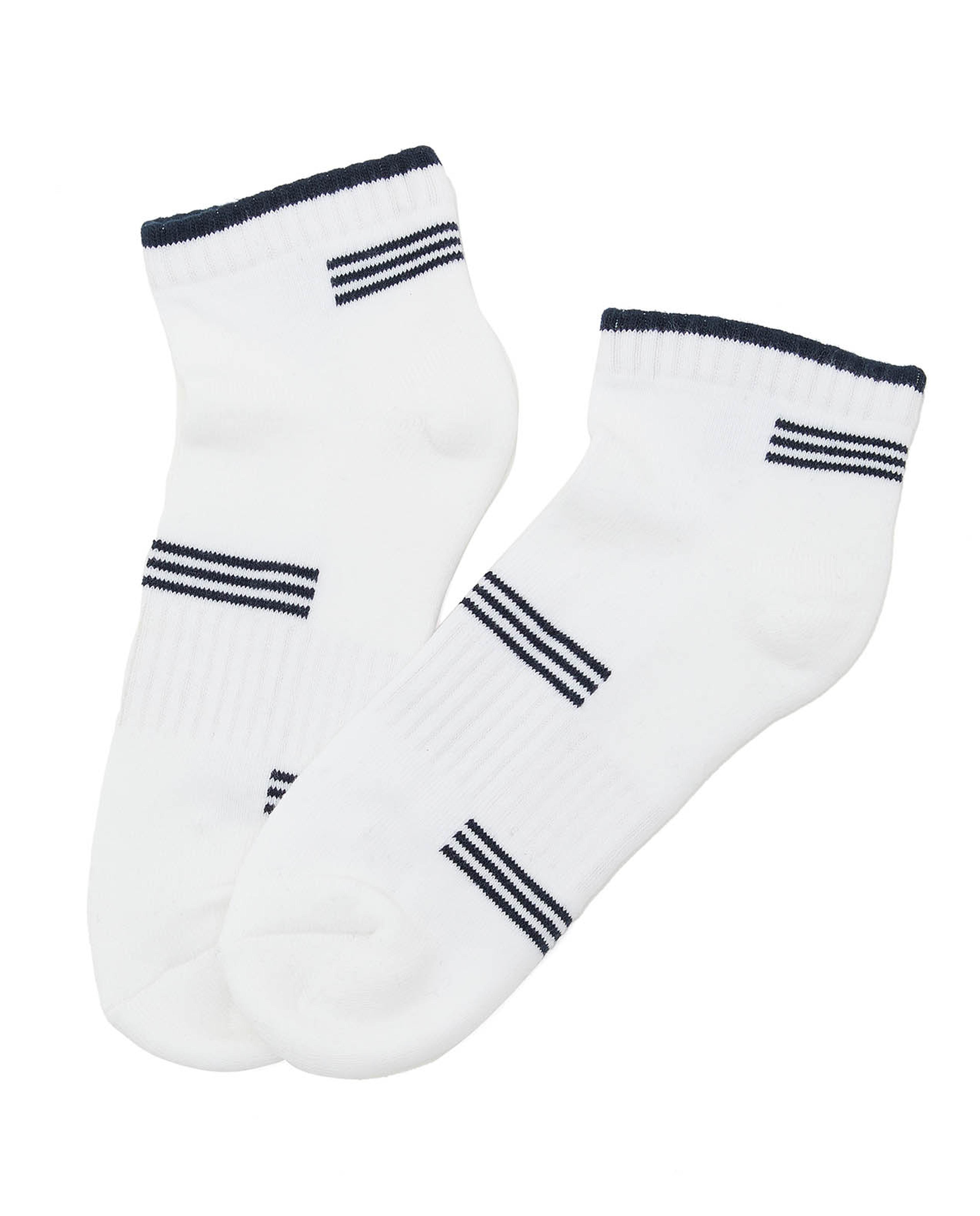 3 Pack Stripe Detail Ankle Socks