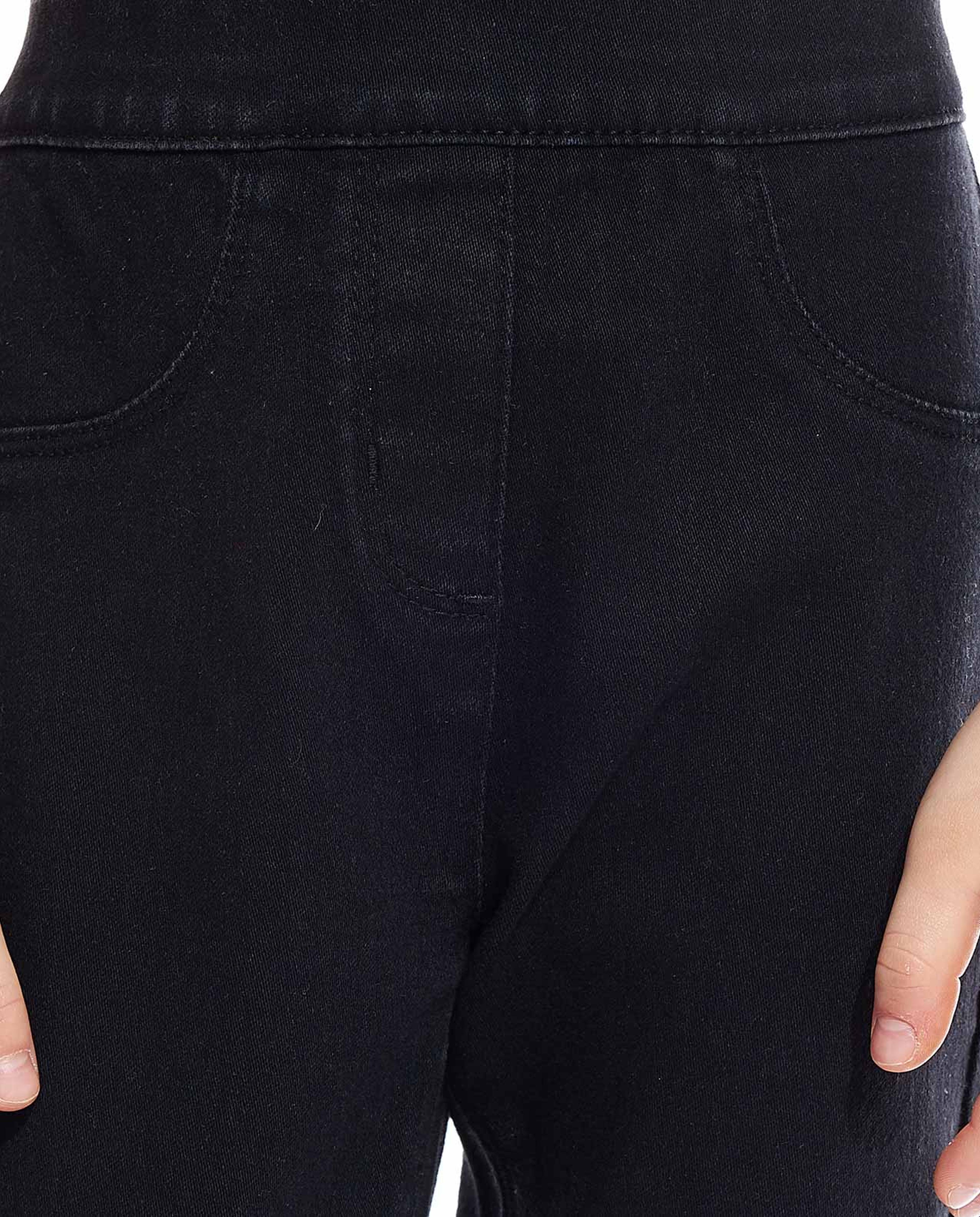 Solid Jeggings with Elastic Waist