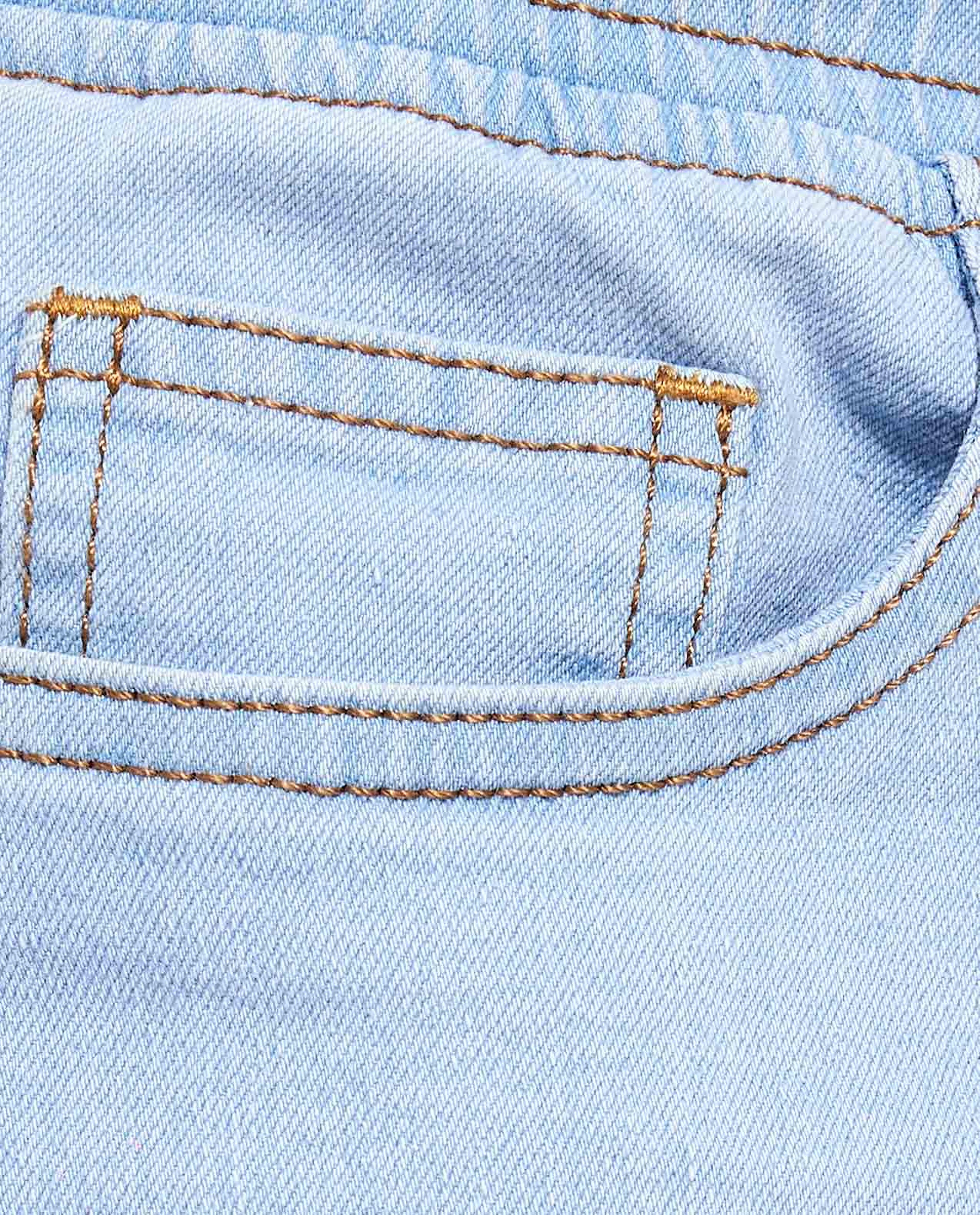 Faded Jeans with Drawstring Waist