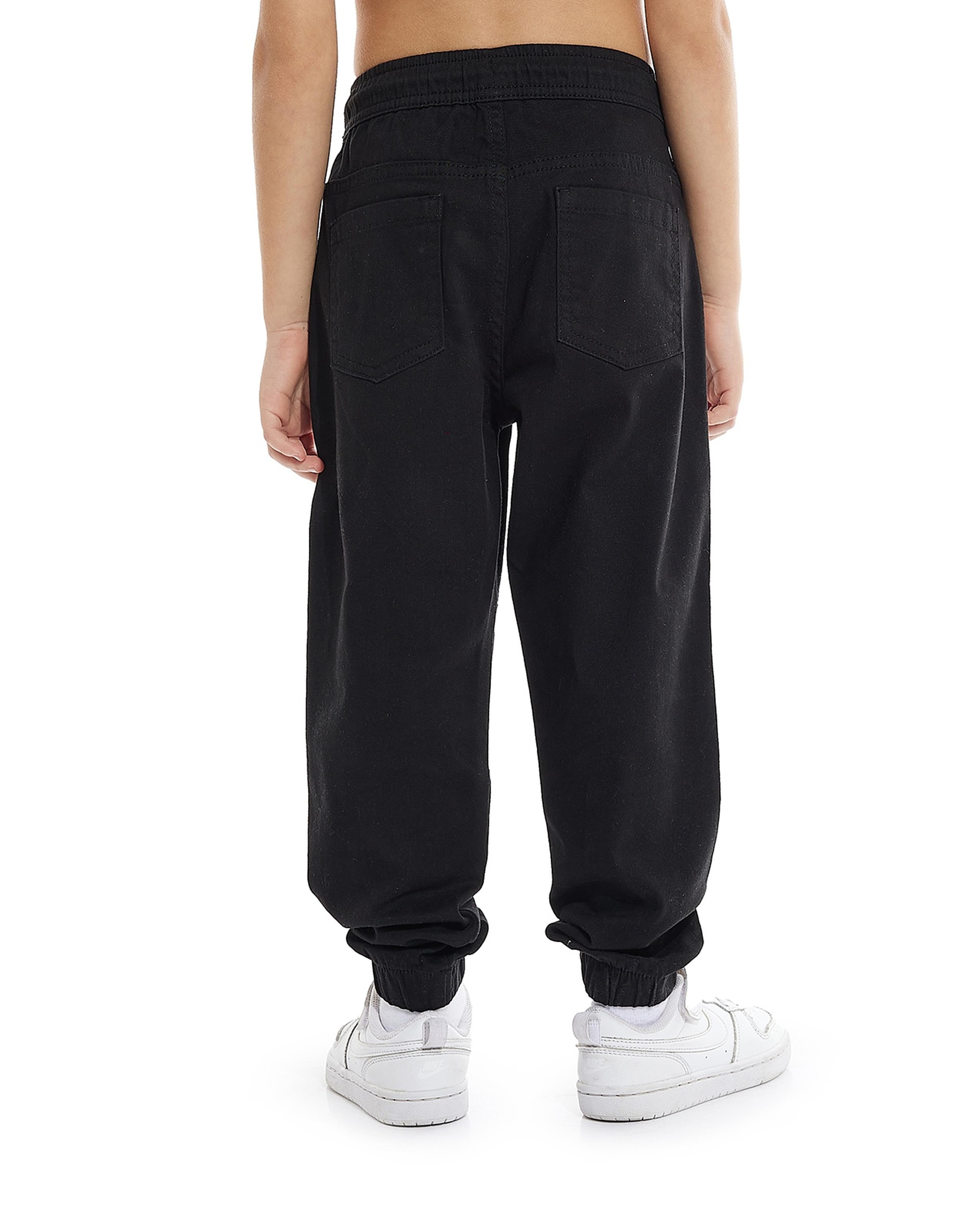 Solid Pants with Drawstring Waist