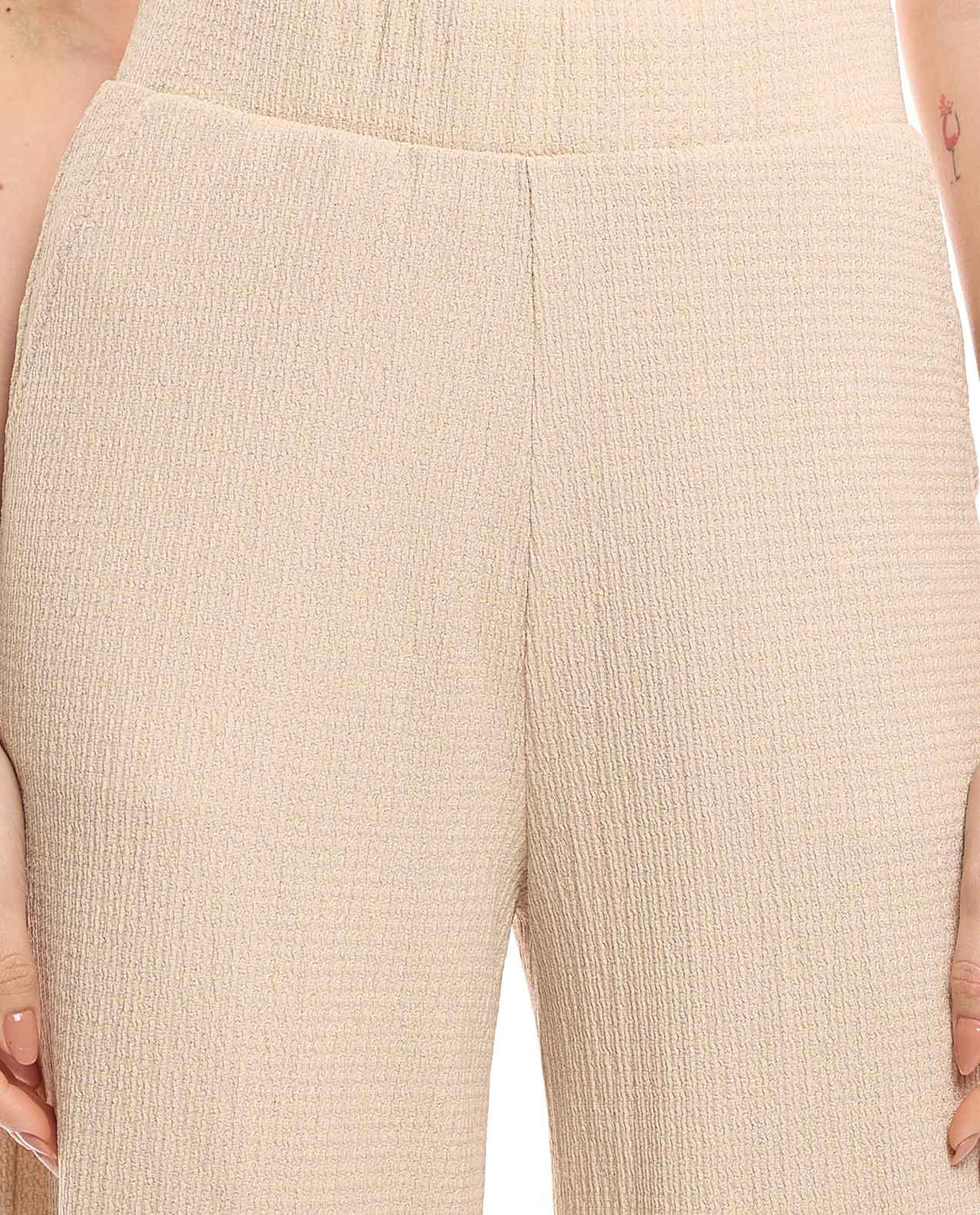 Textured Wide Leg Pants
