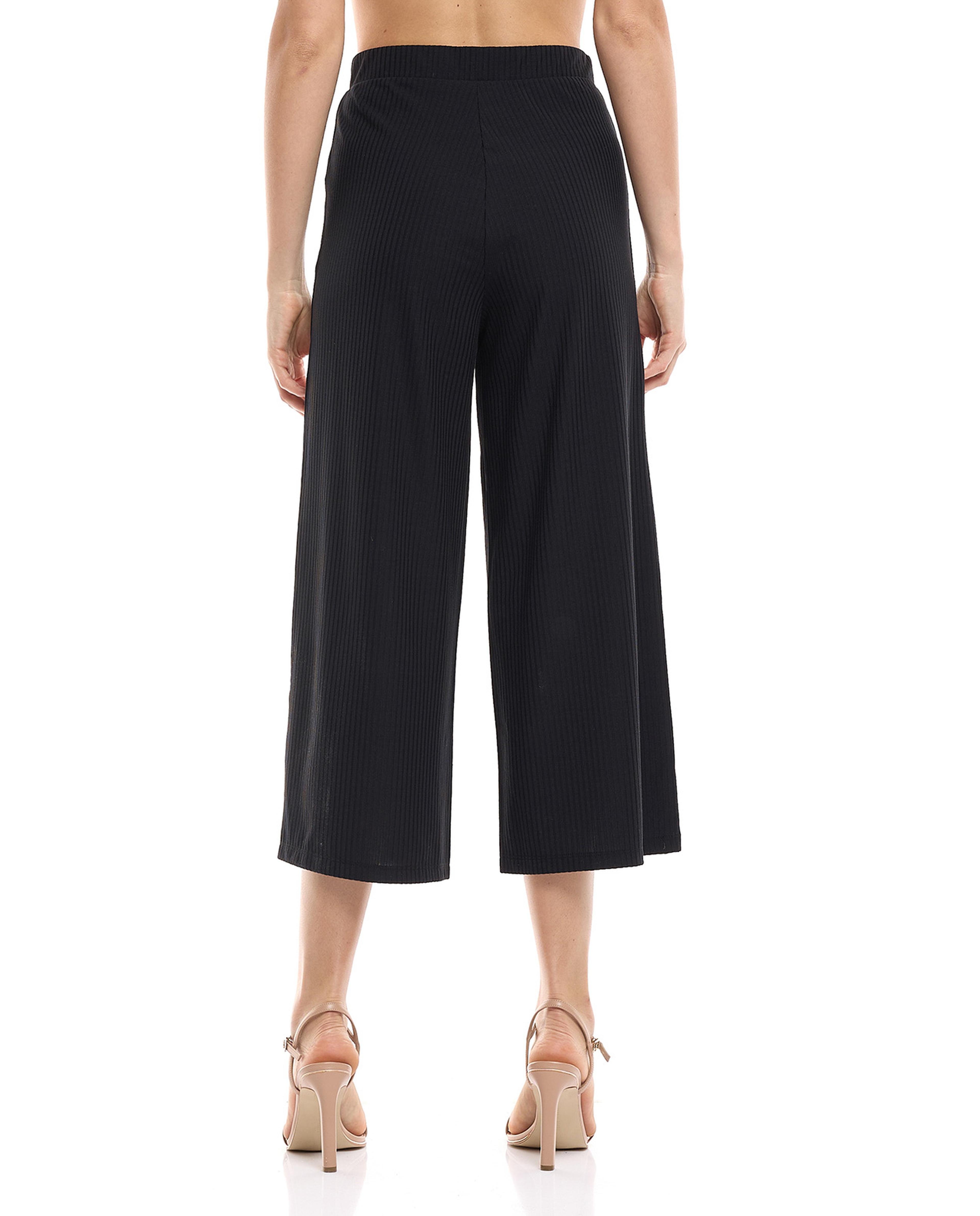 Ribbed Wide Leg Culottes