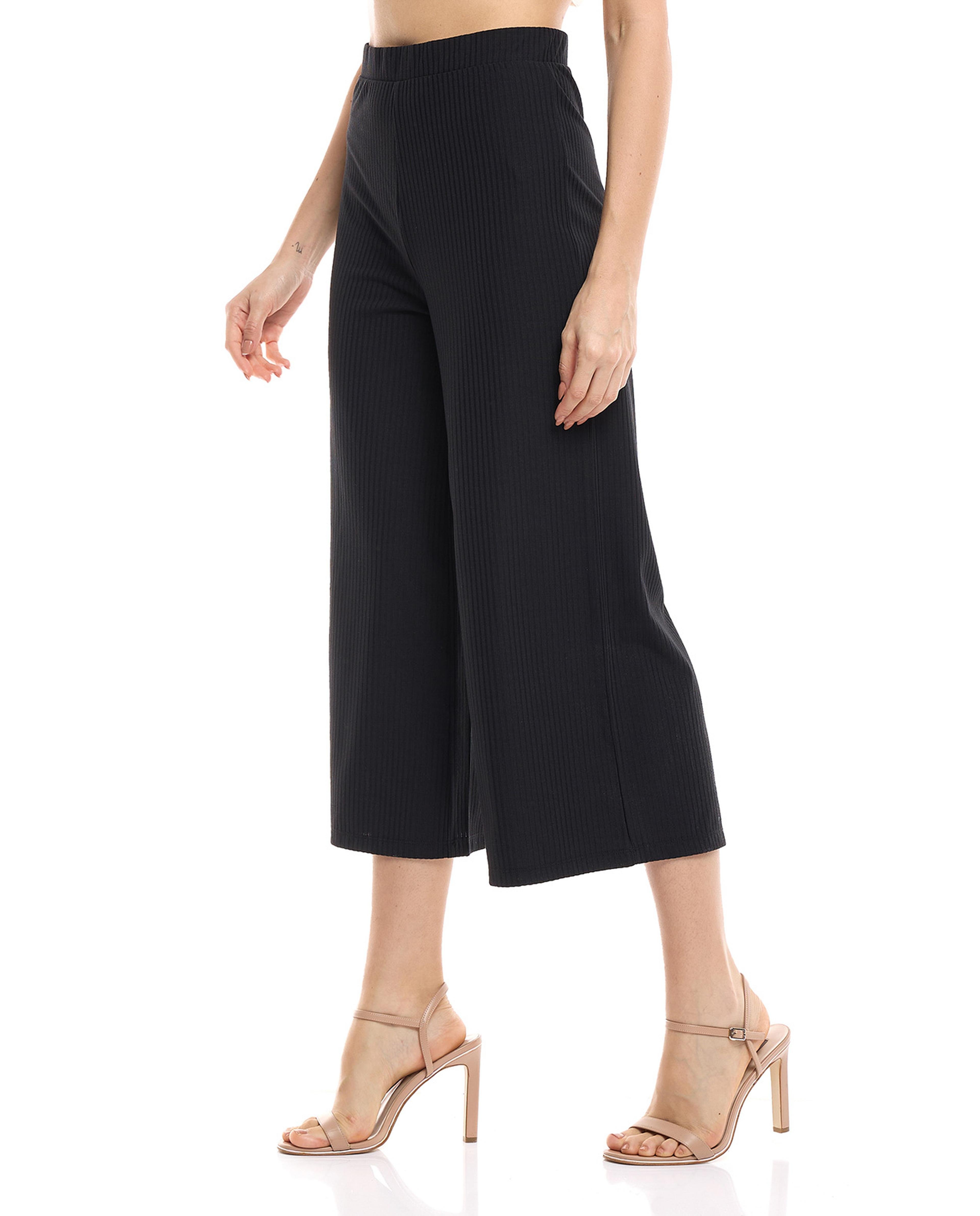 Ribbed Wide Leg Culottes