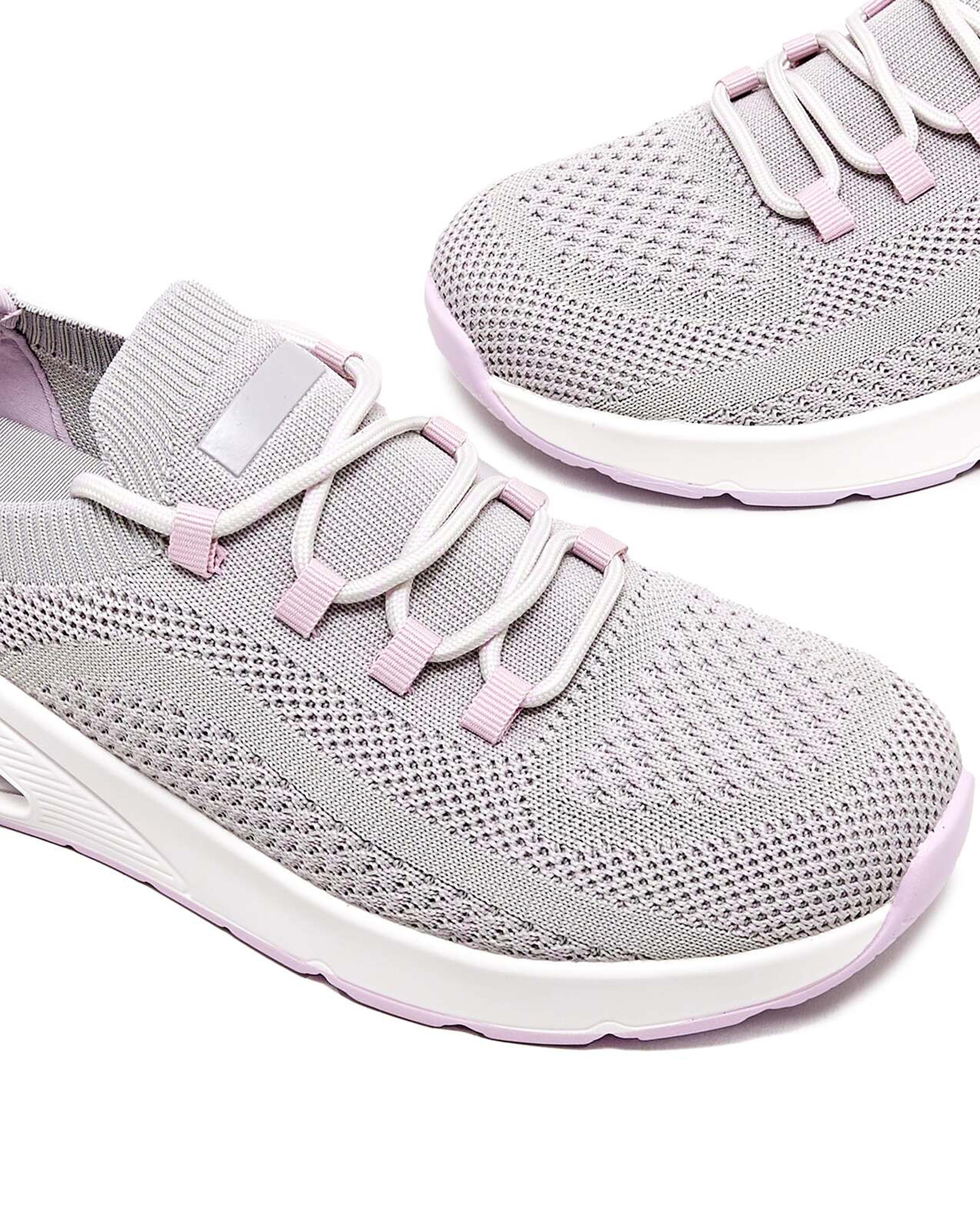 Knitted Slip On Running Shoes