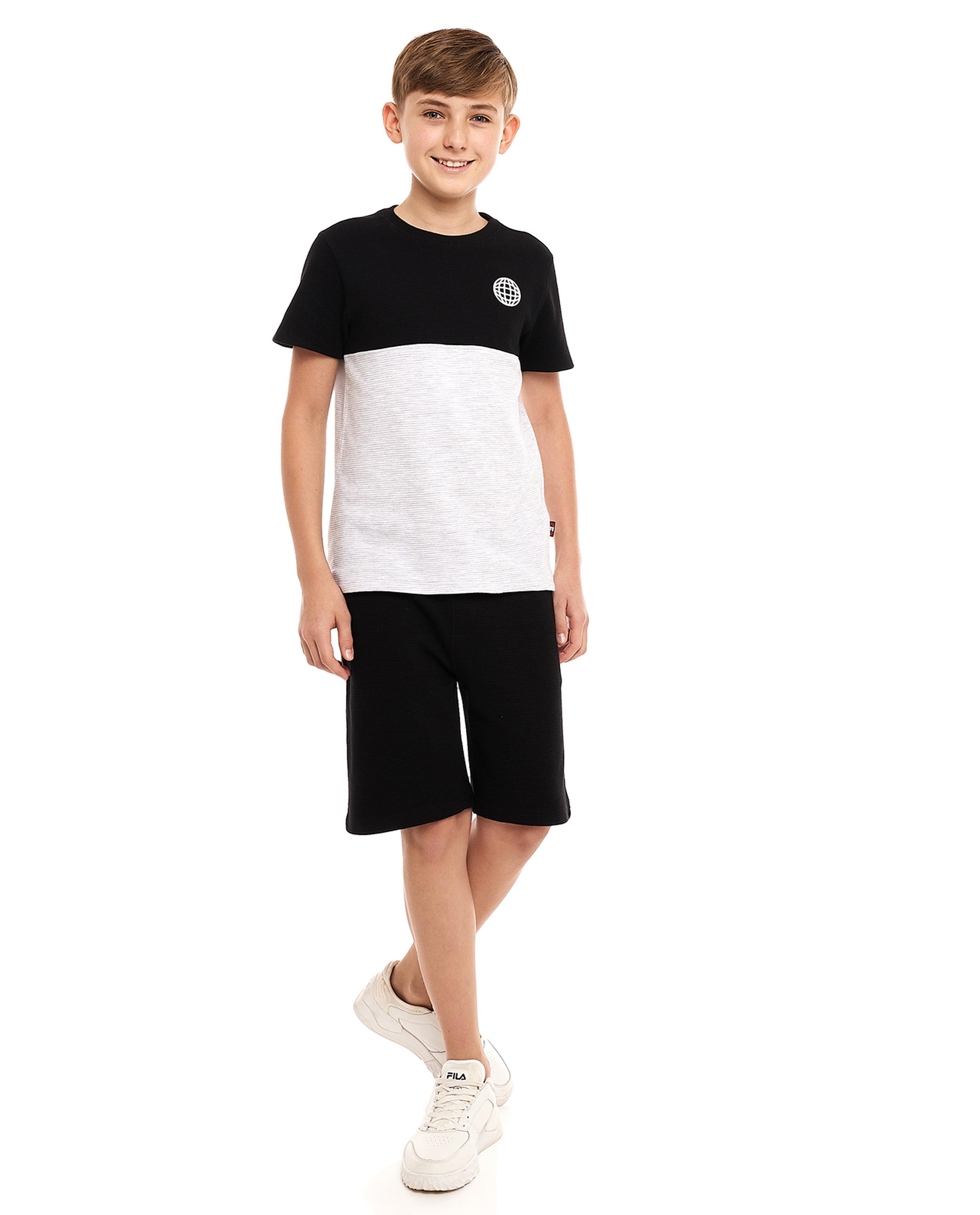 Color Block T-Shirt and Shorts Set