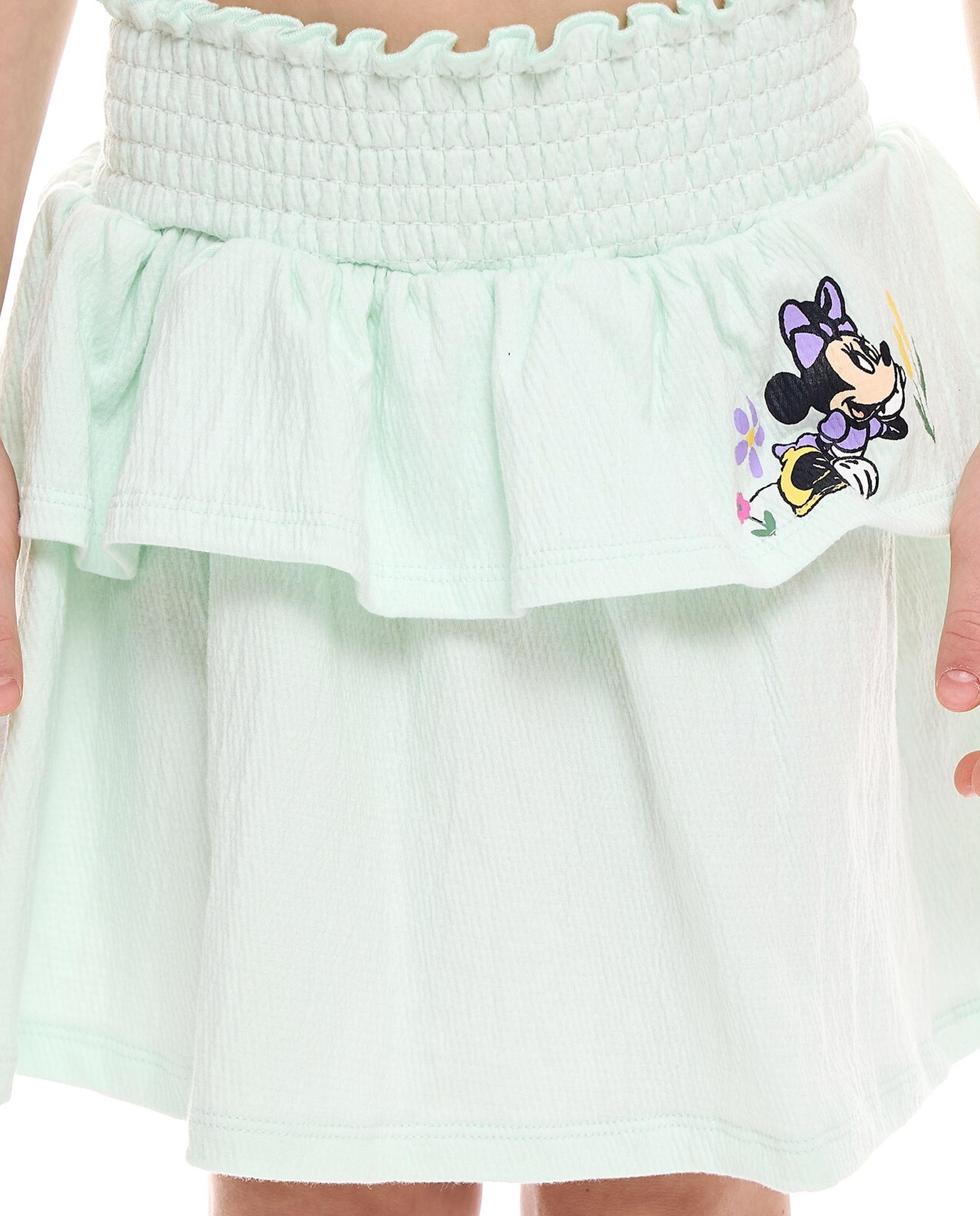 Minnie Mouse Embroidered Layered Skirt