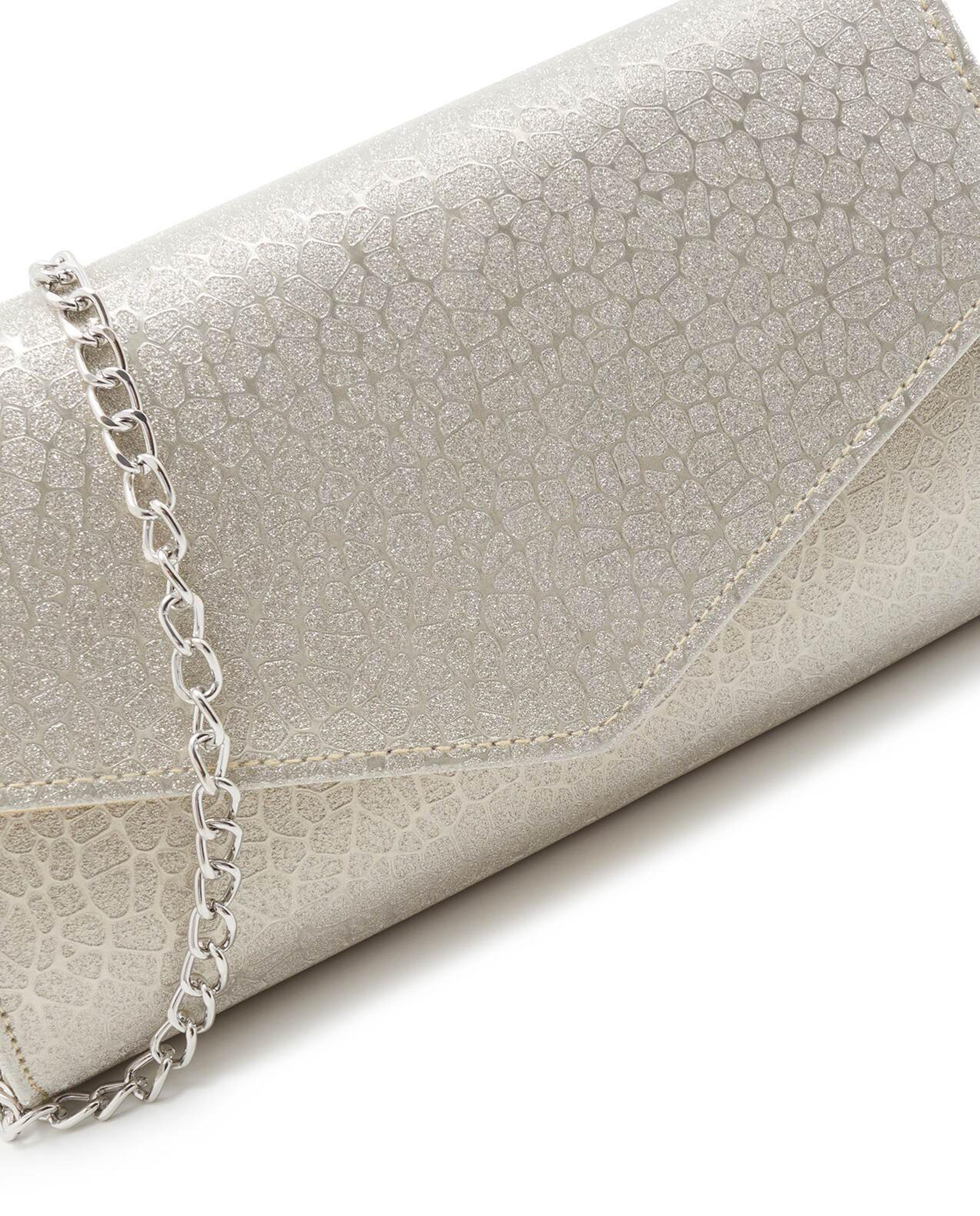 Textured Envelop Clutch with Sling