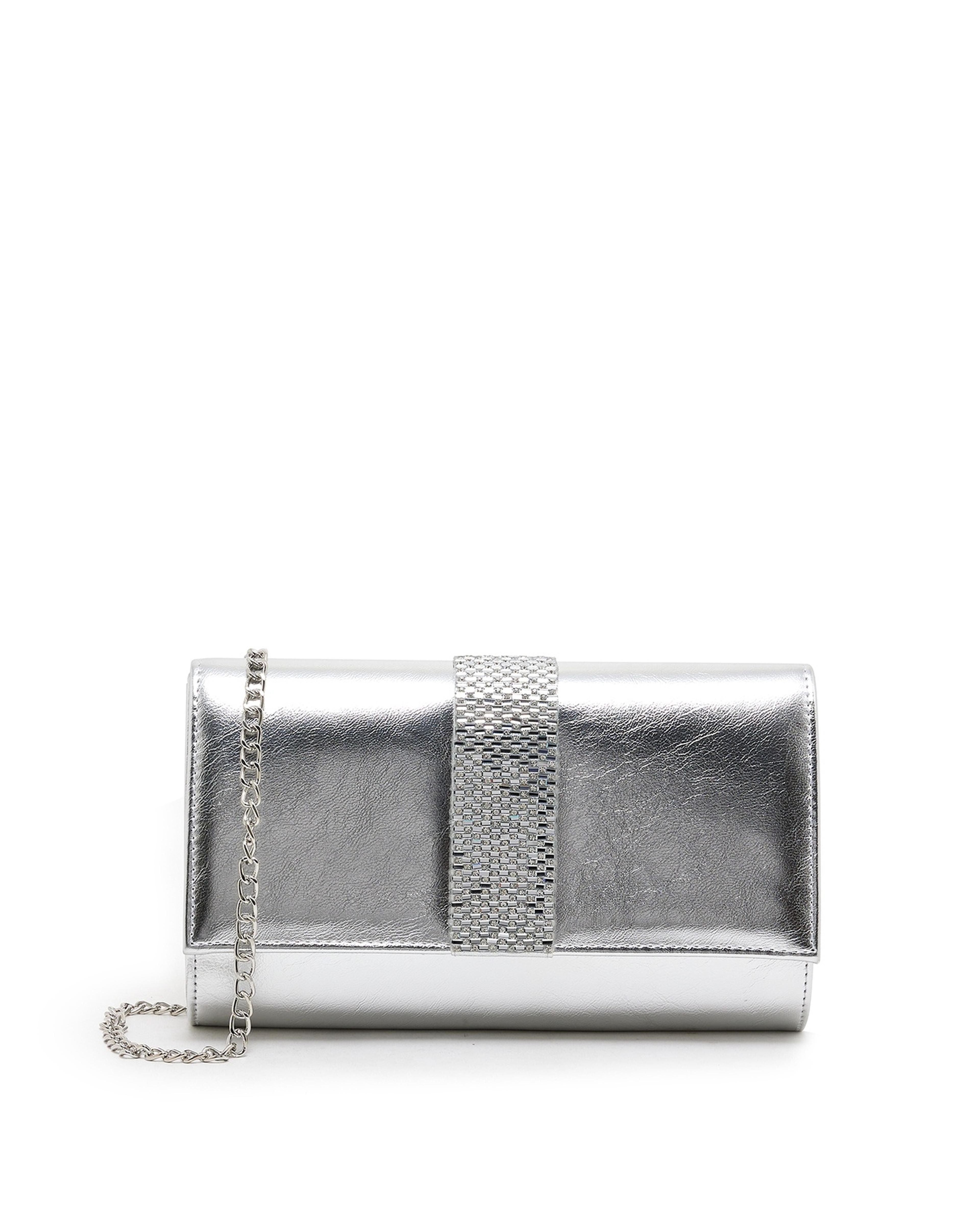 Textured Clutch with Sling
