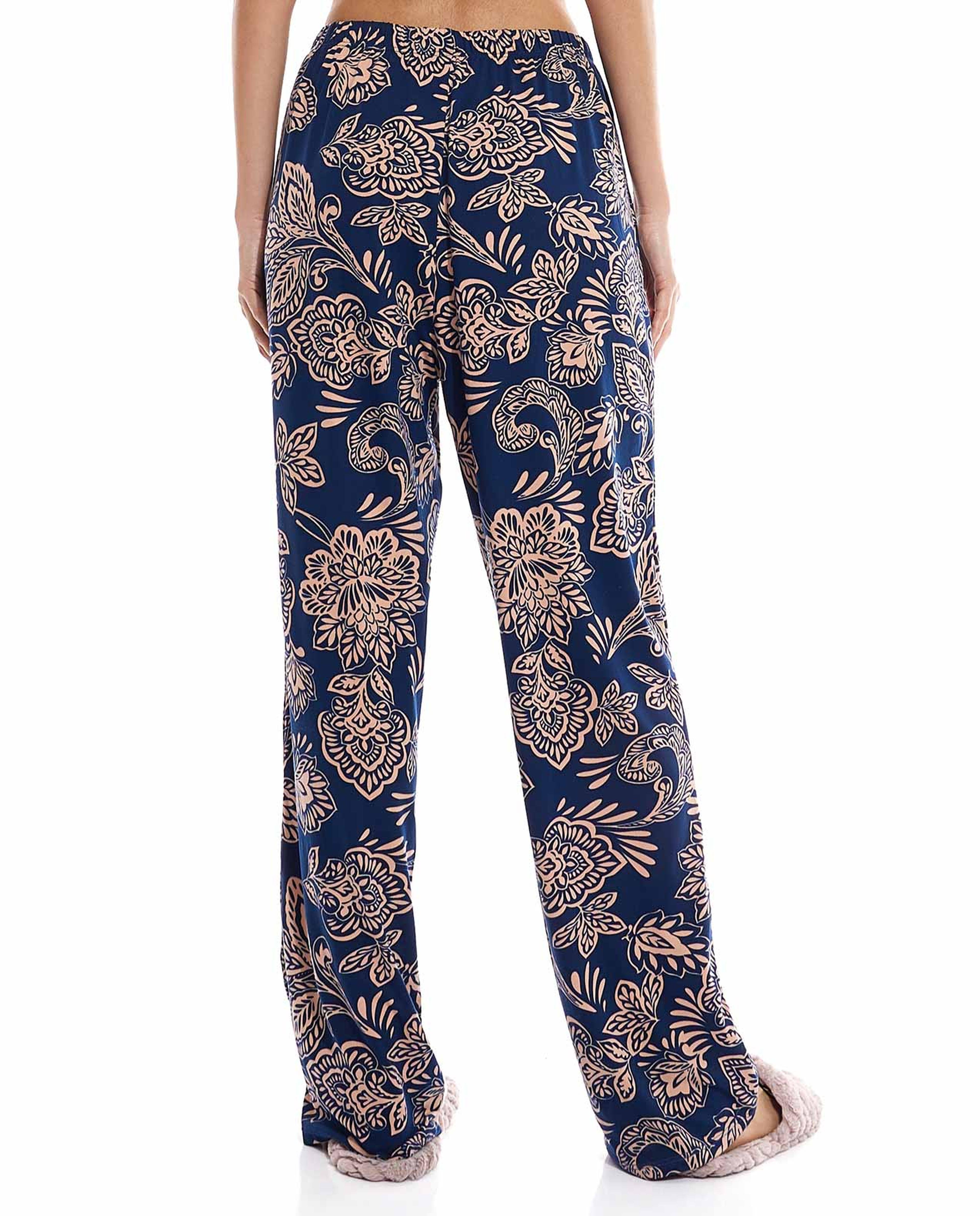 Patterned Lounge Pants with Elastic Waist