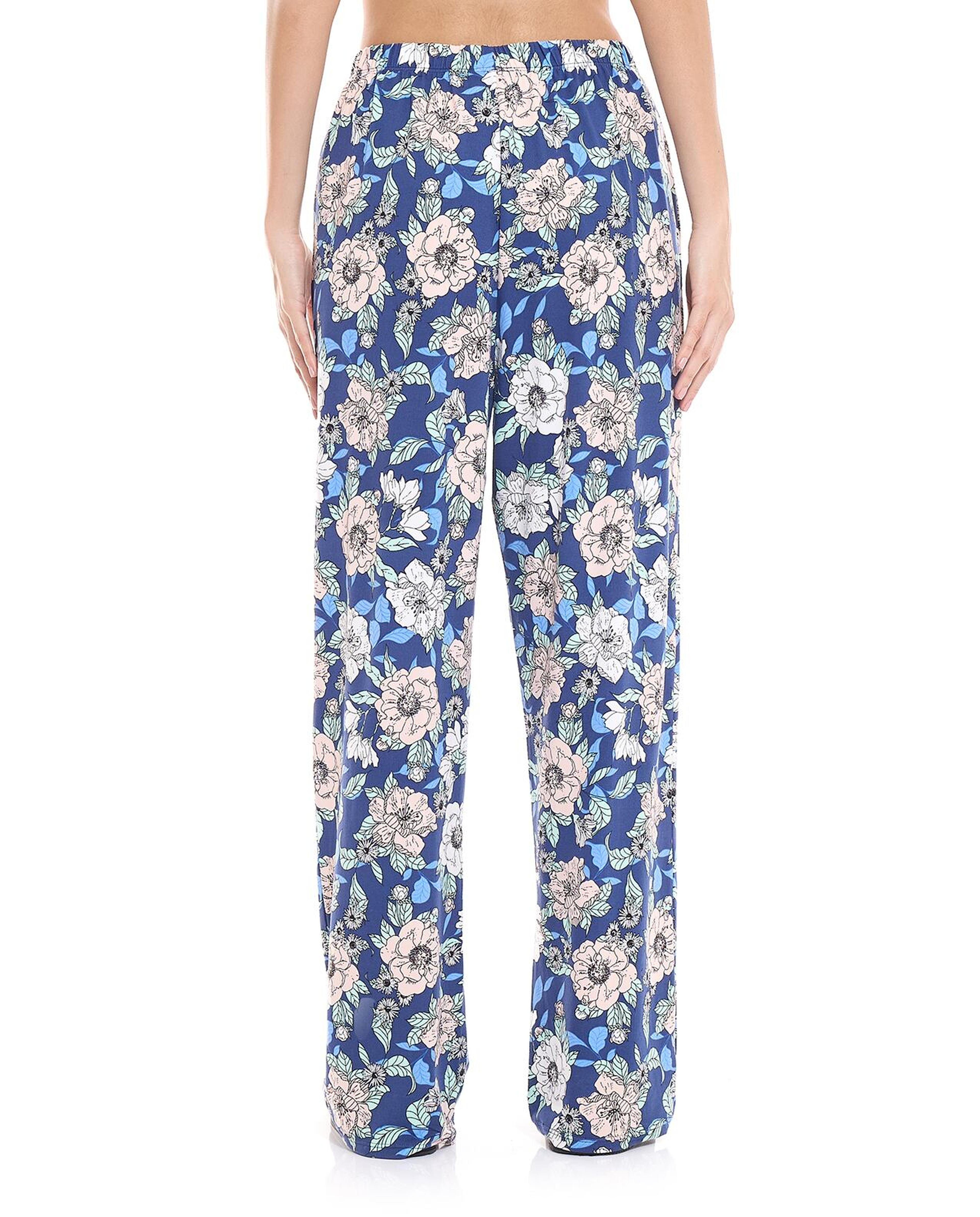 Floral Print Lounge Pants with Elastic Waist