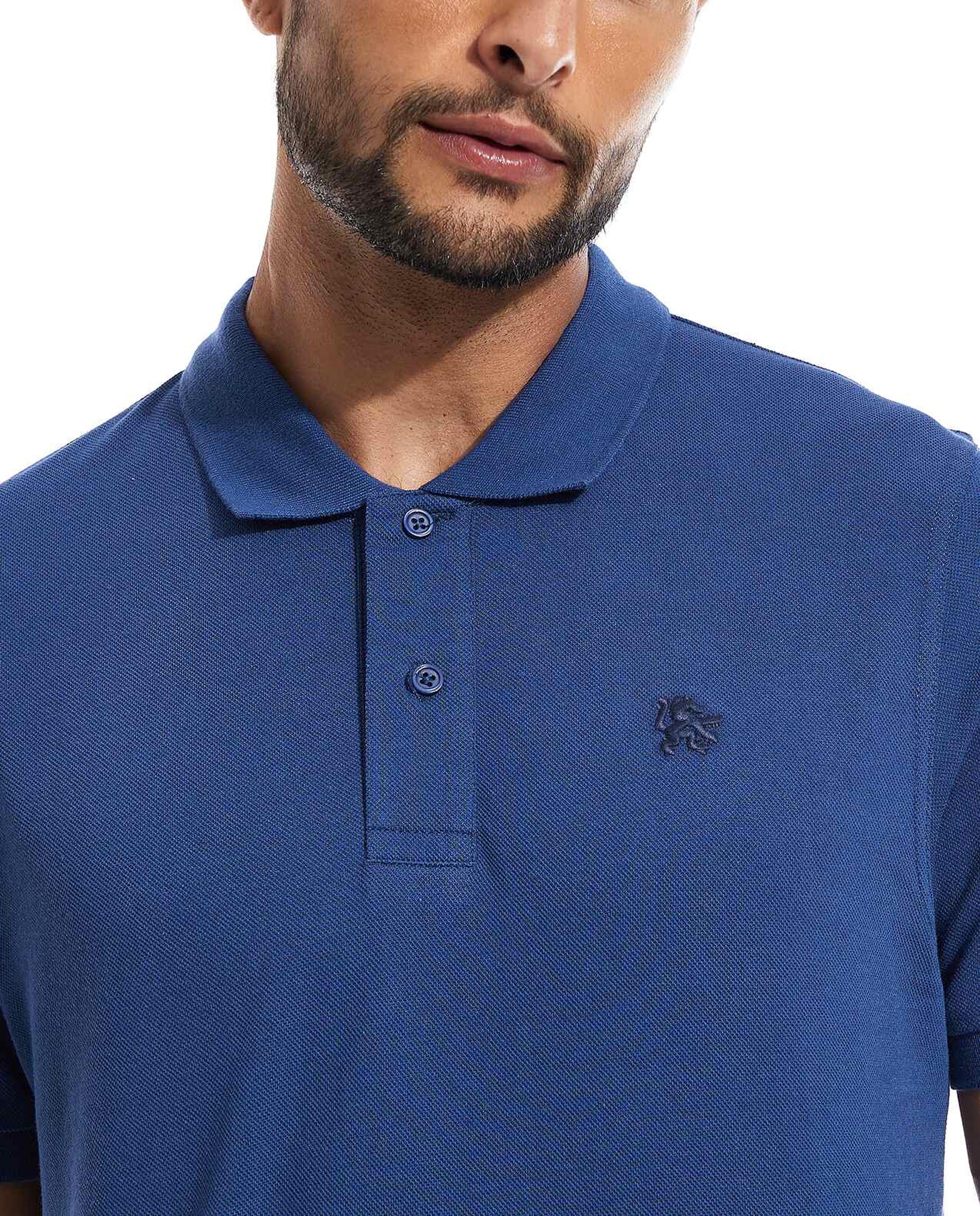Logo Detail Polo T-Shirt with Short Sleeves