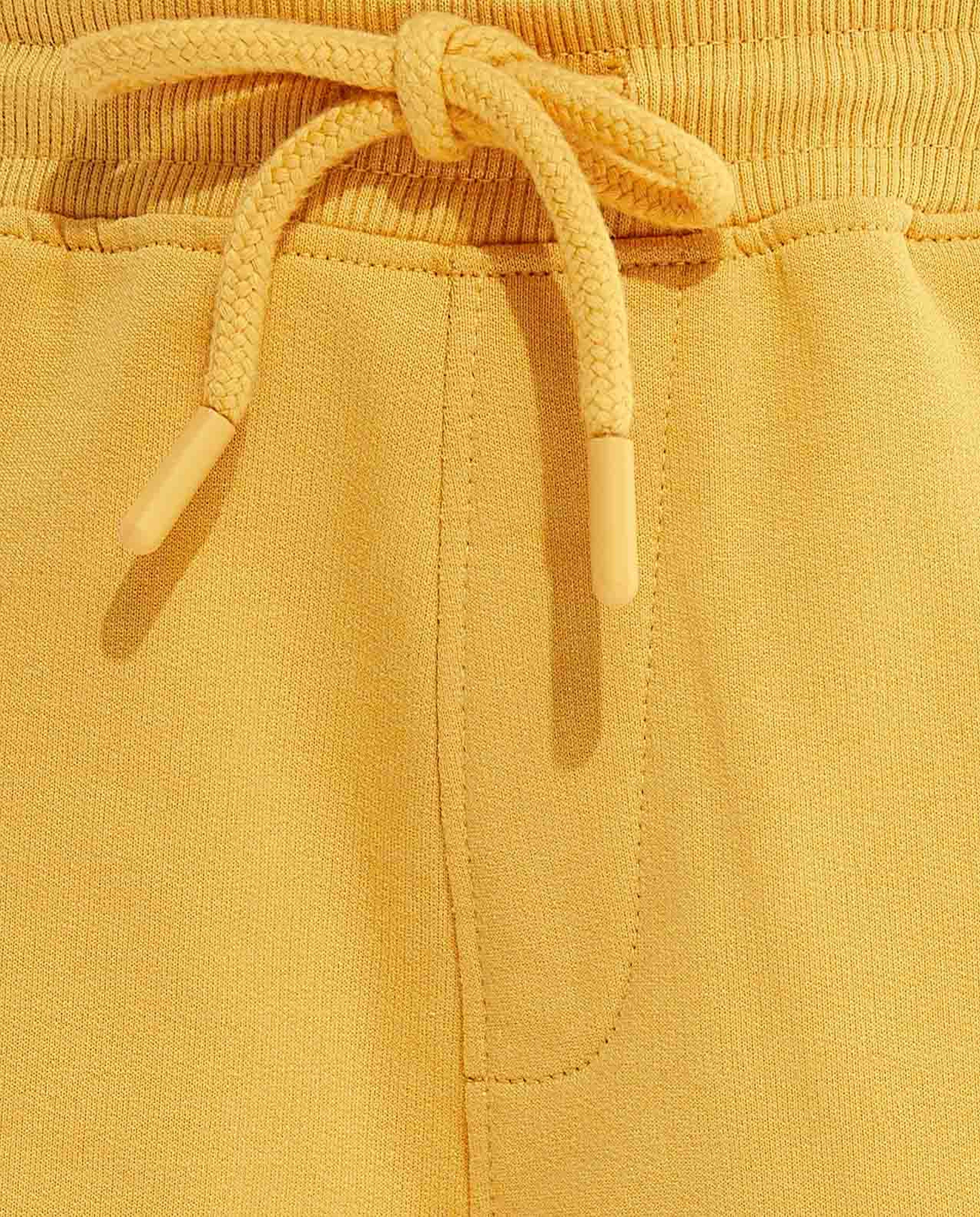 Printed Detail Shorts with Drawstring Waist