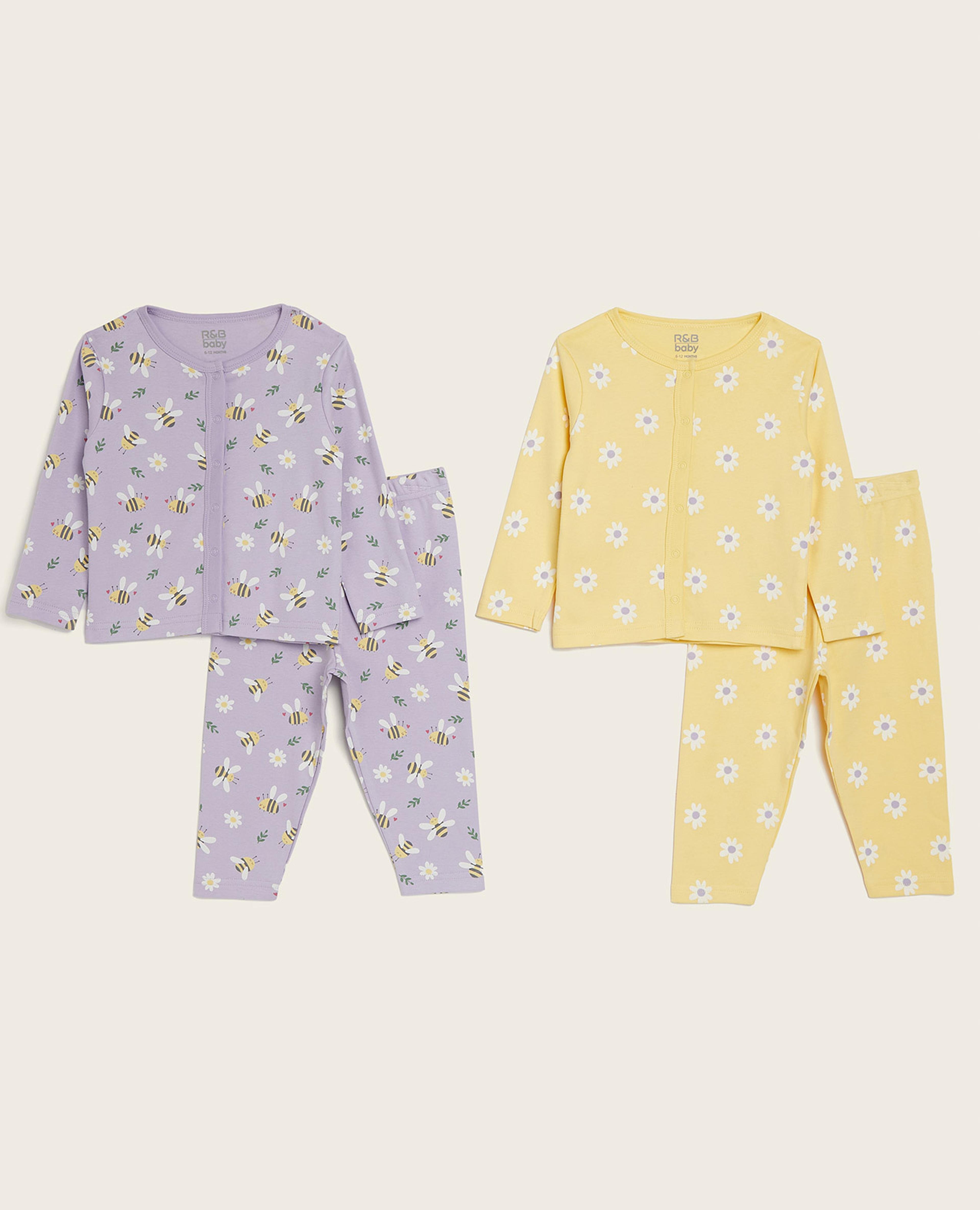 2 Pack Printed Pyjama Set