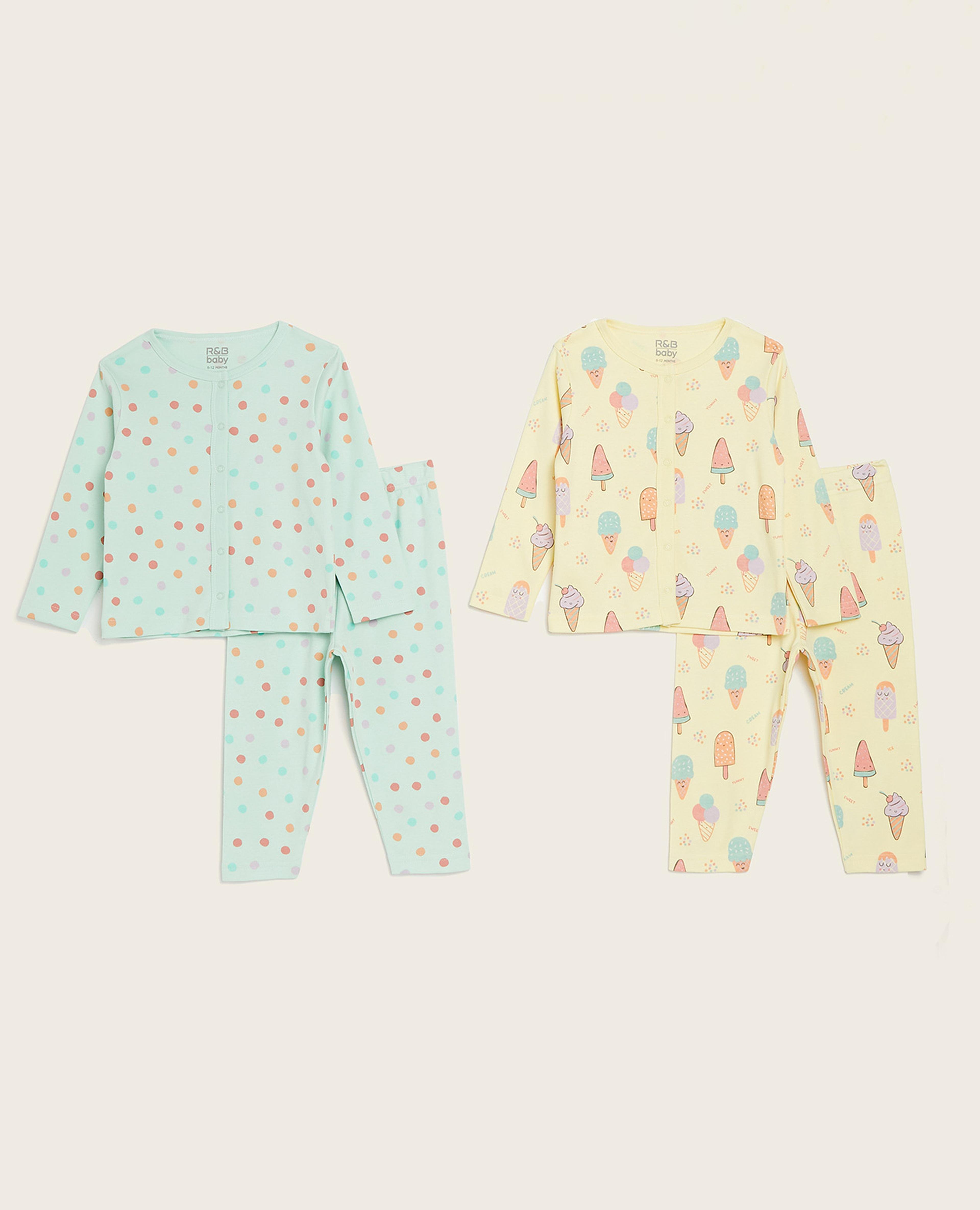 2 Pack Printed Pyjama Set
