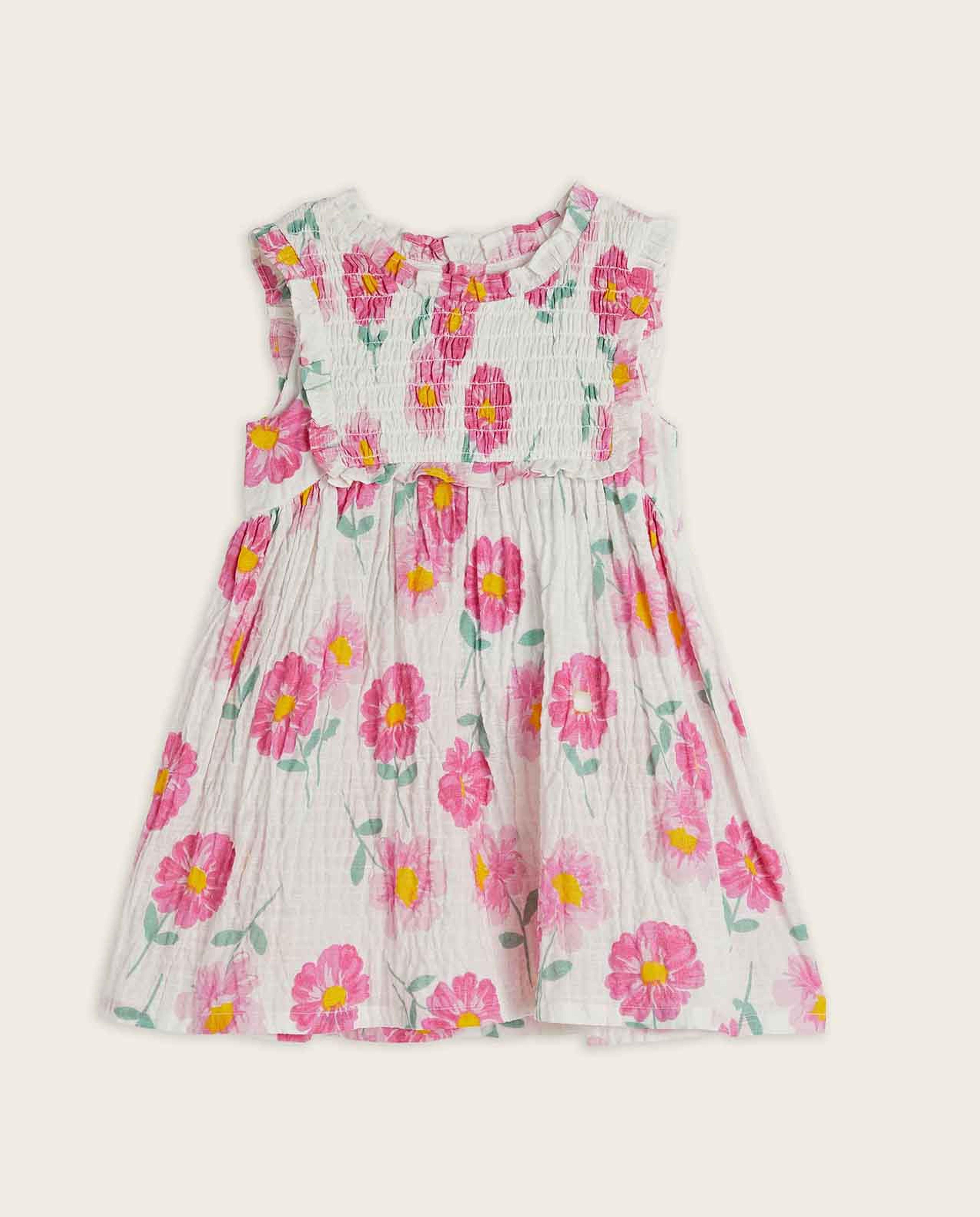 Floral Smocked Sleeveless Dress with Bloomers