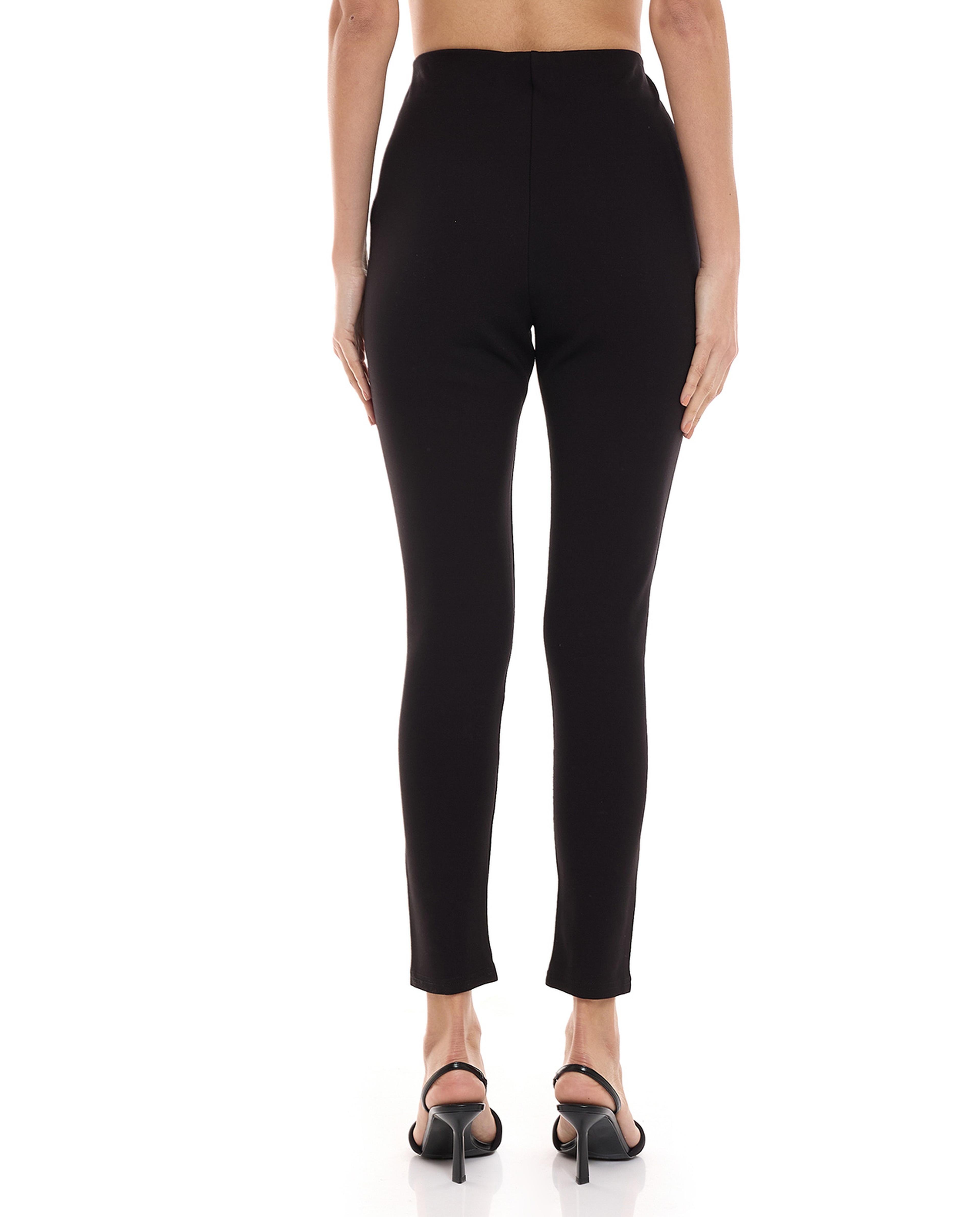Button Detail Skinny Fit Treggings